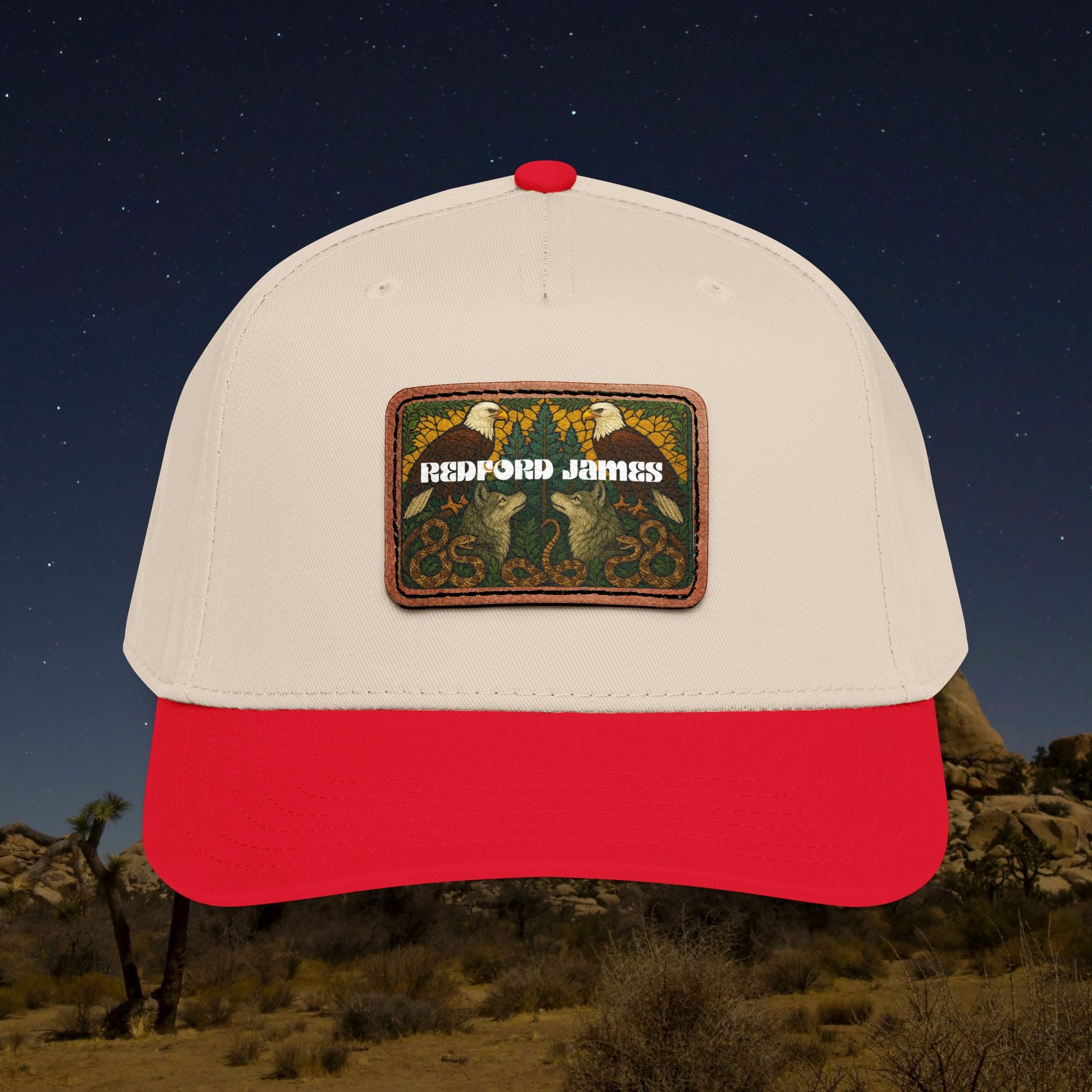 Redford James Mountain Man Leather Patch Hat