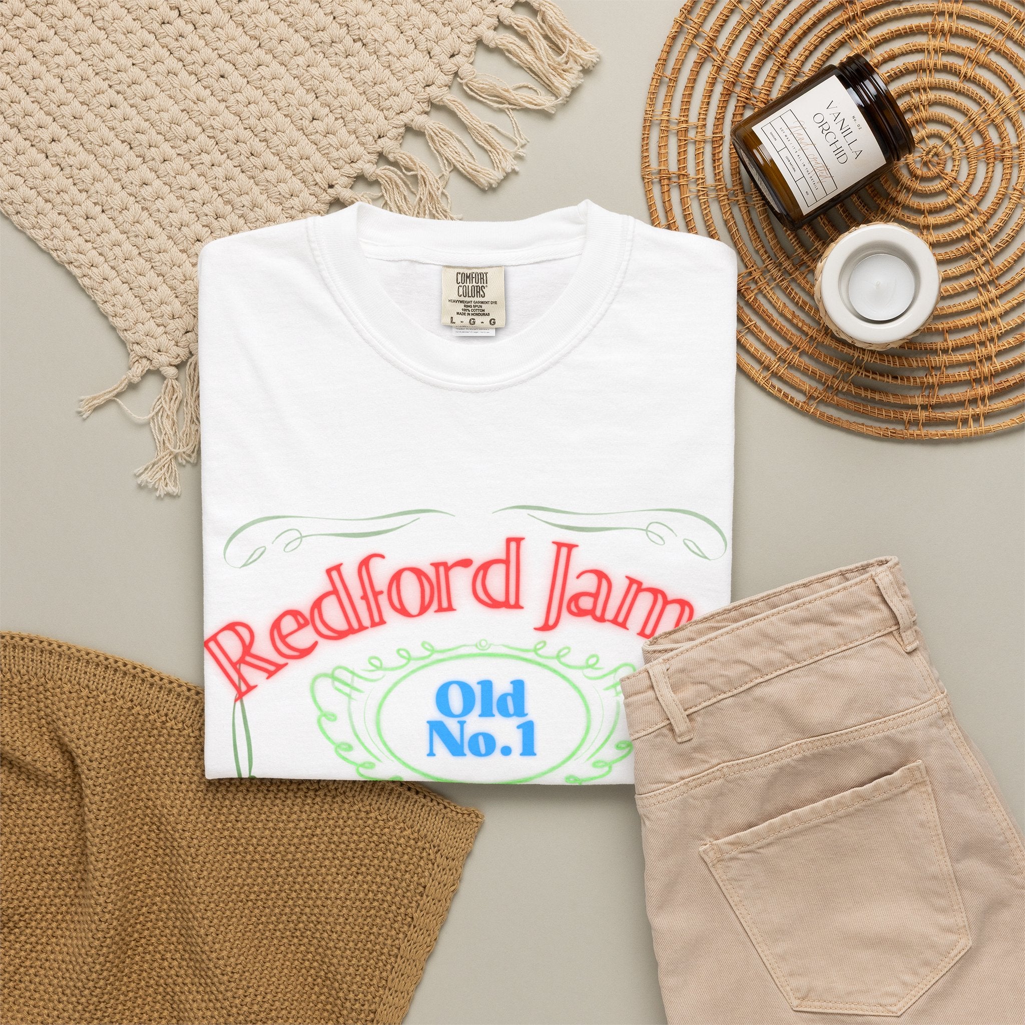 Redford James Tennessee Risky Neon Bar Sign T-shirt by Comfort Colors