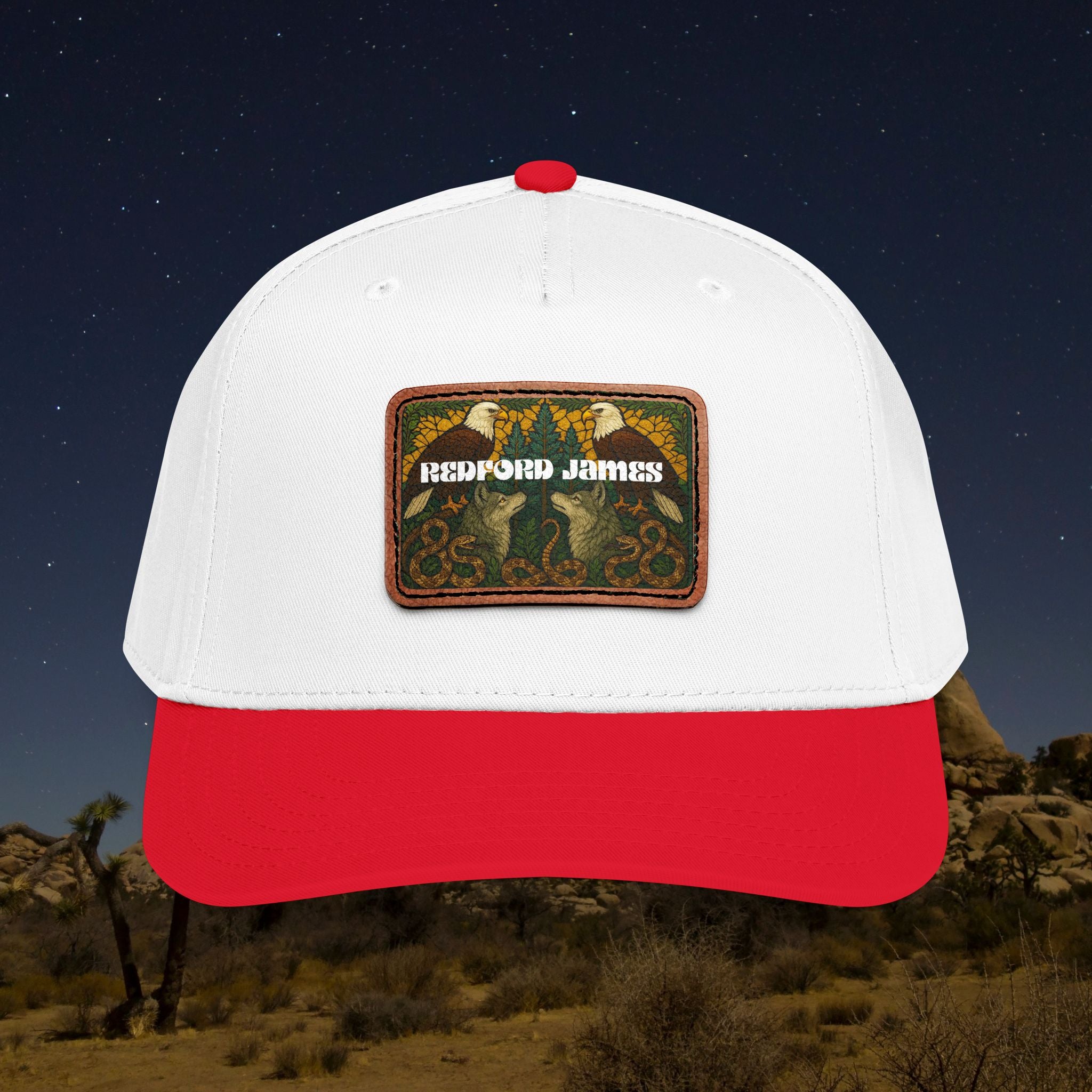 Redford James Mountain Man Leather Patch Hat
