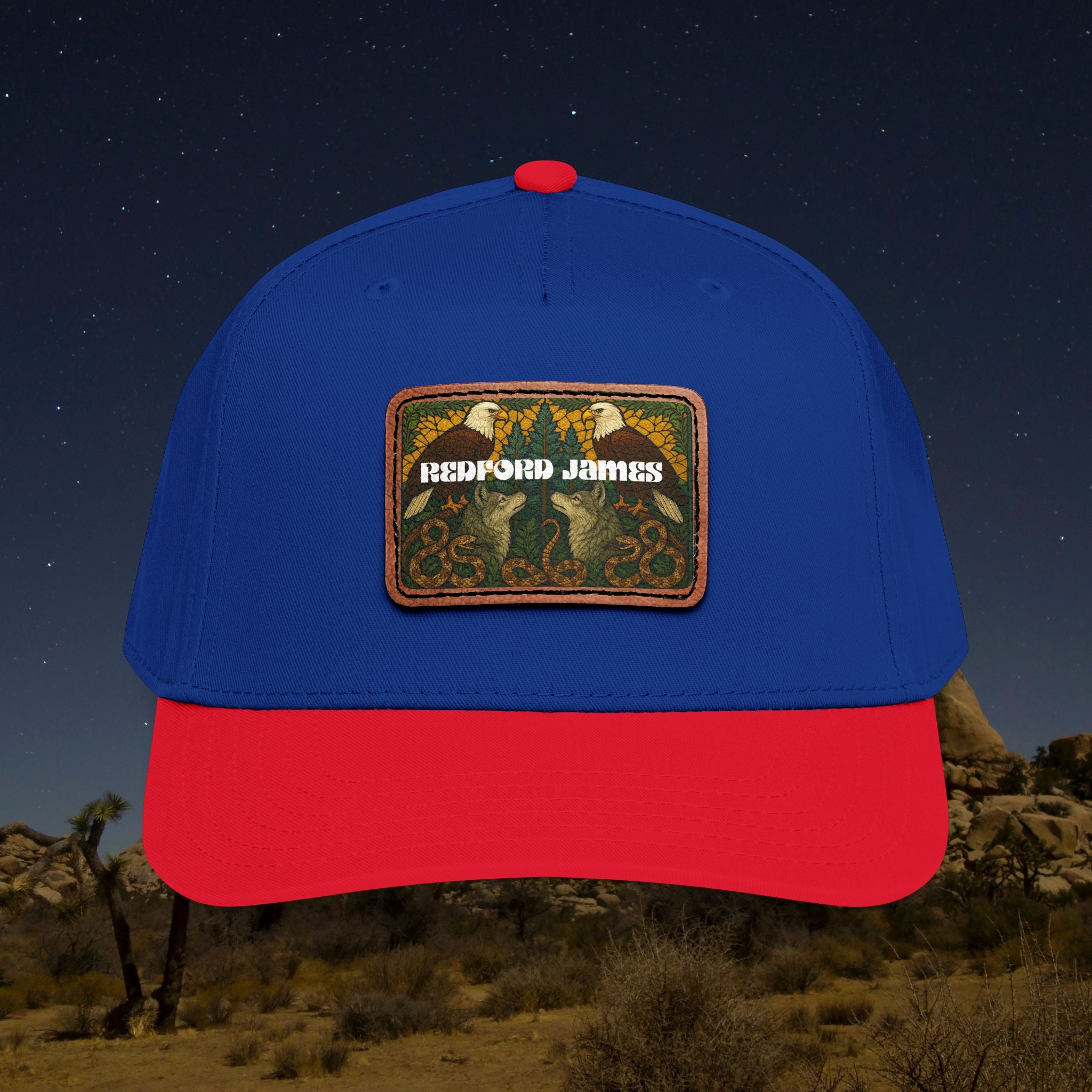 Redford James Mountain Man Leather Patch Hat
