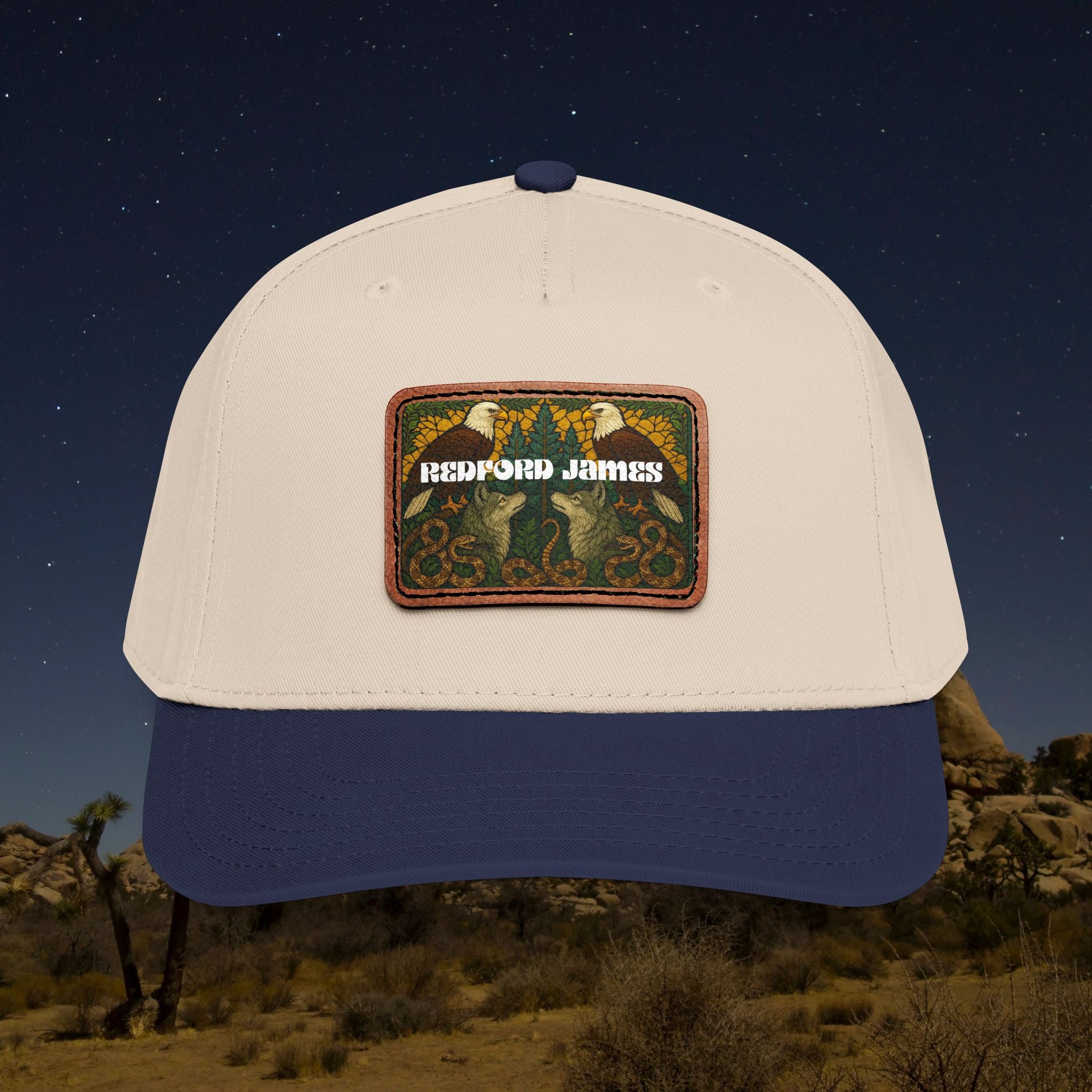 Redford James Mountain Man Leather Patch Hat