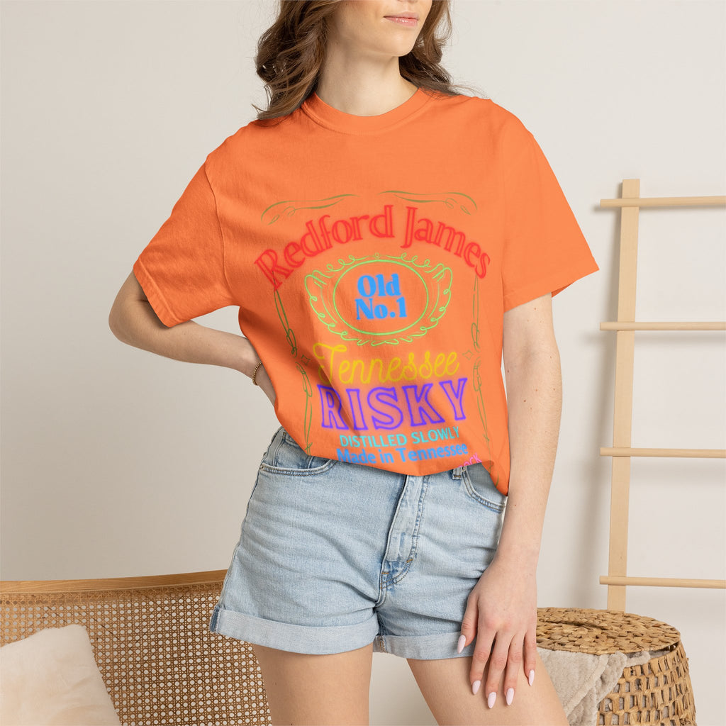 Redford James Tennessee Risky Neon Bar Sign T-shirt by Comfort Colors