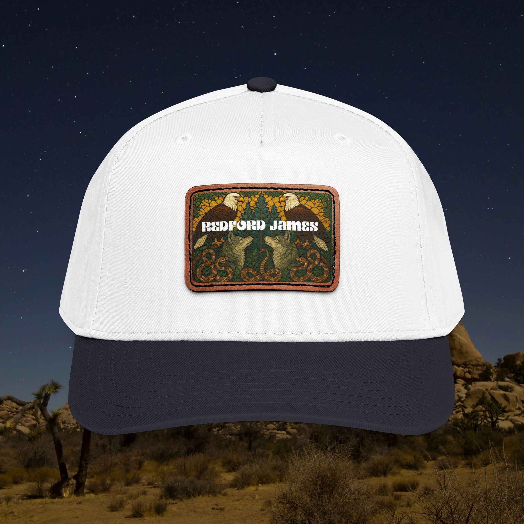 Redford James Mountain Man Leather Patch Hat