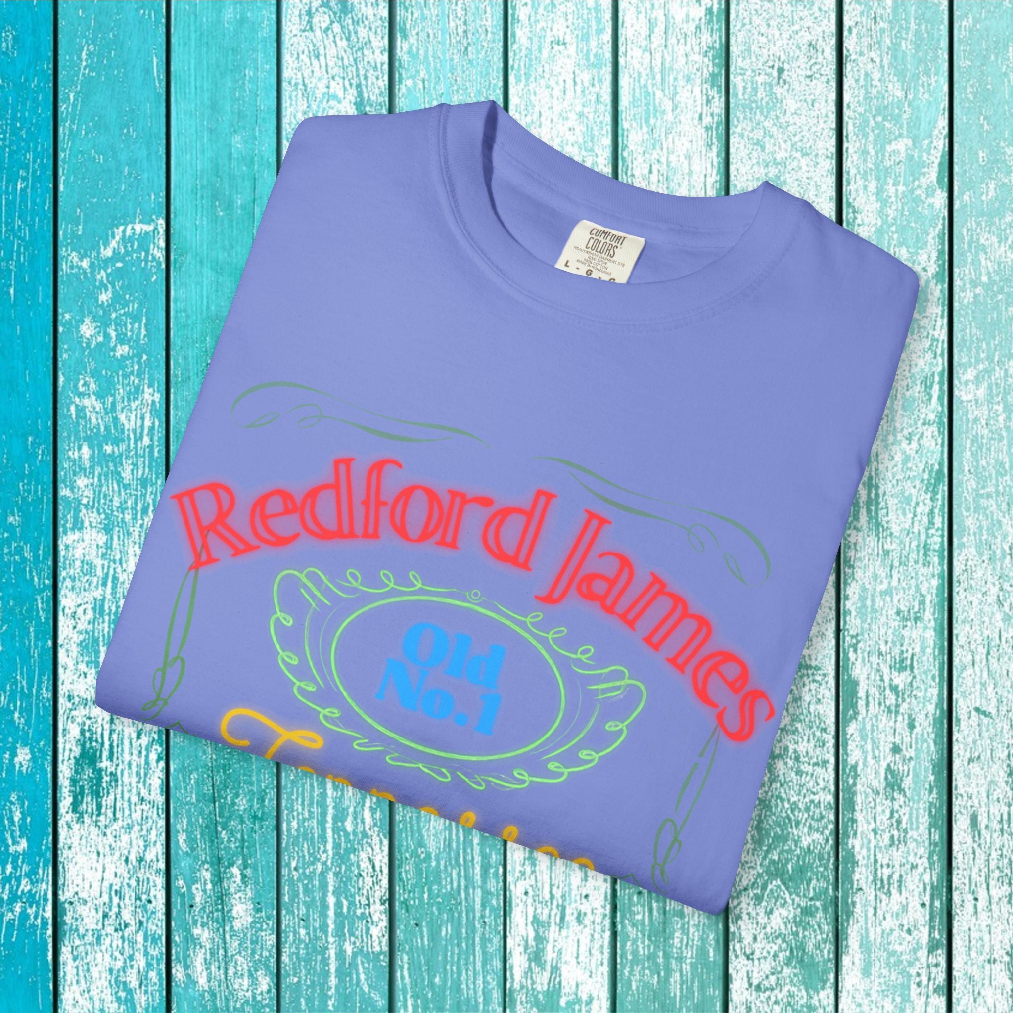 Redford James Tennessee Risky Neon Bar Sign T-shirt by Comfort Colors