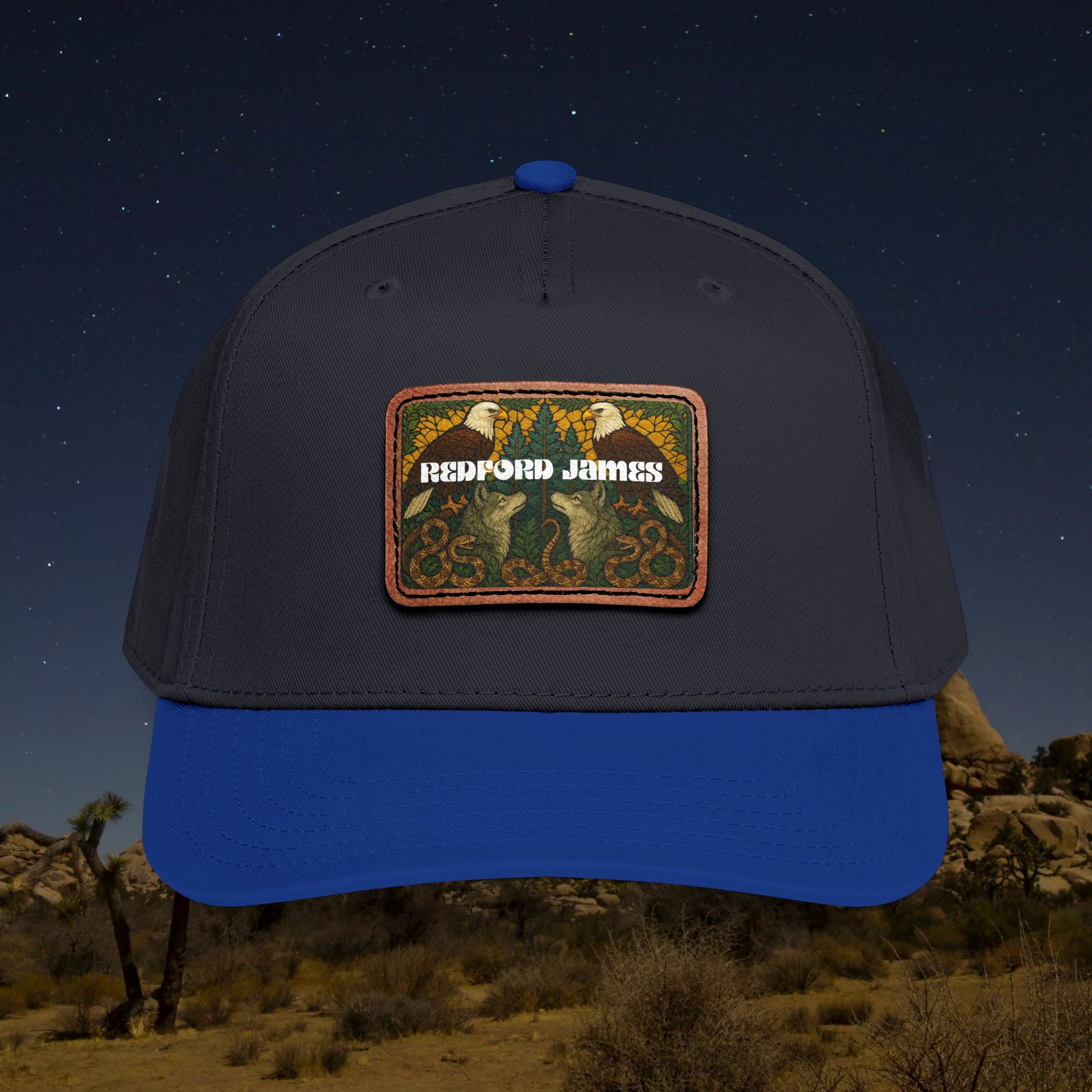 Redford James Mountain Man Leather Patch Hat