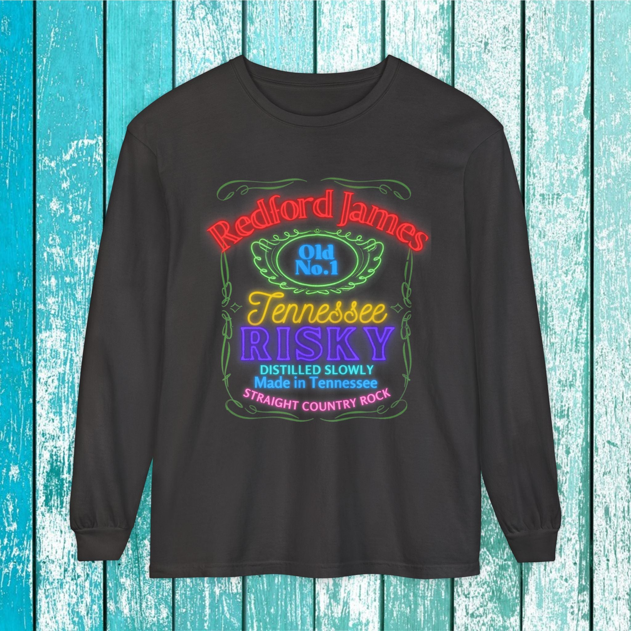 Redford James Tennessee Risky Neon Long Sleeve Shirt by Comfort Colors