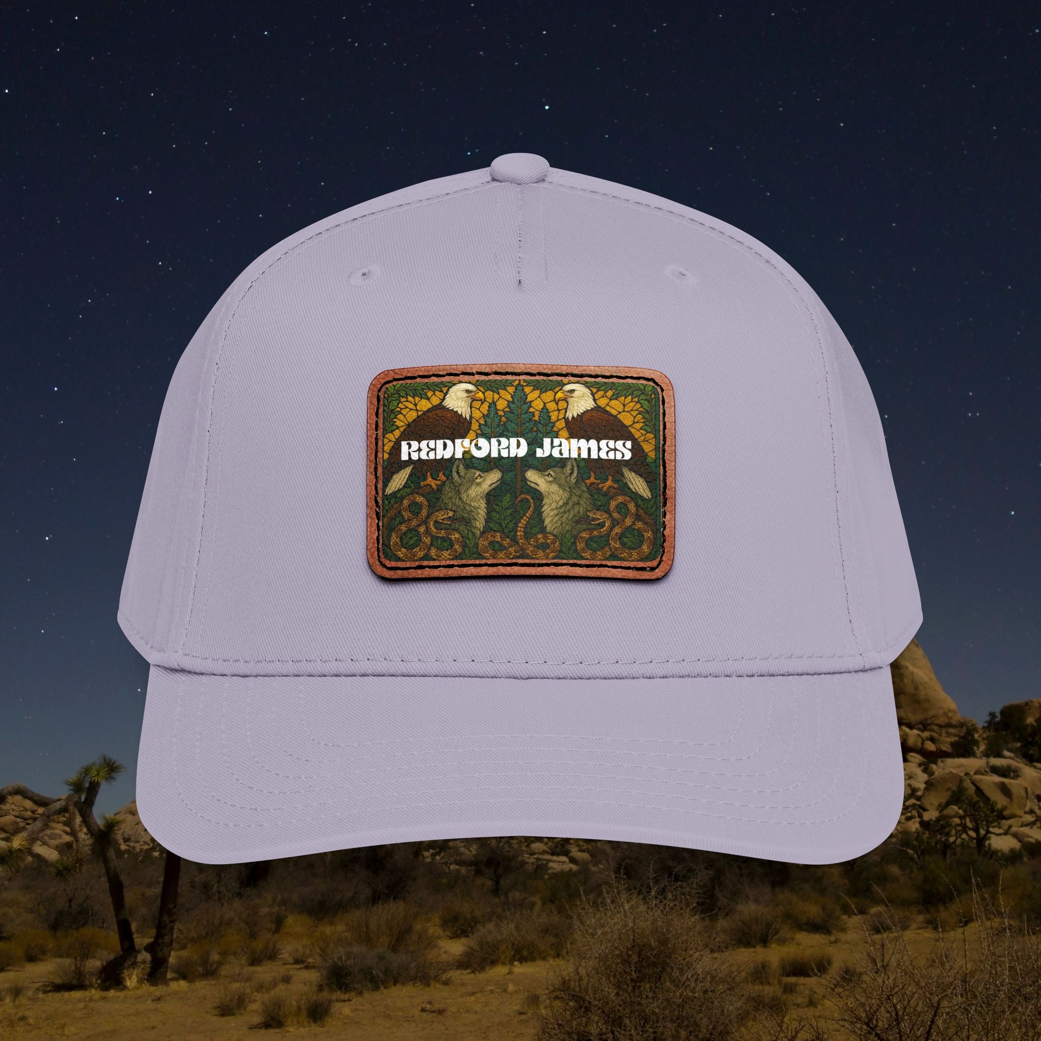 Redford James Mountain Man Leather Patch Hat
