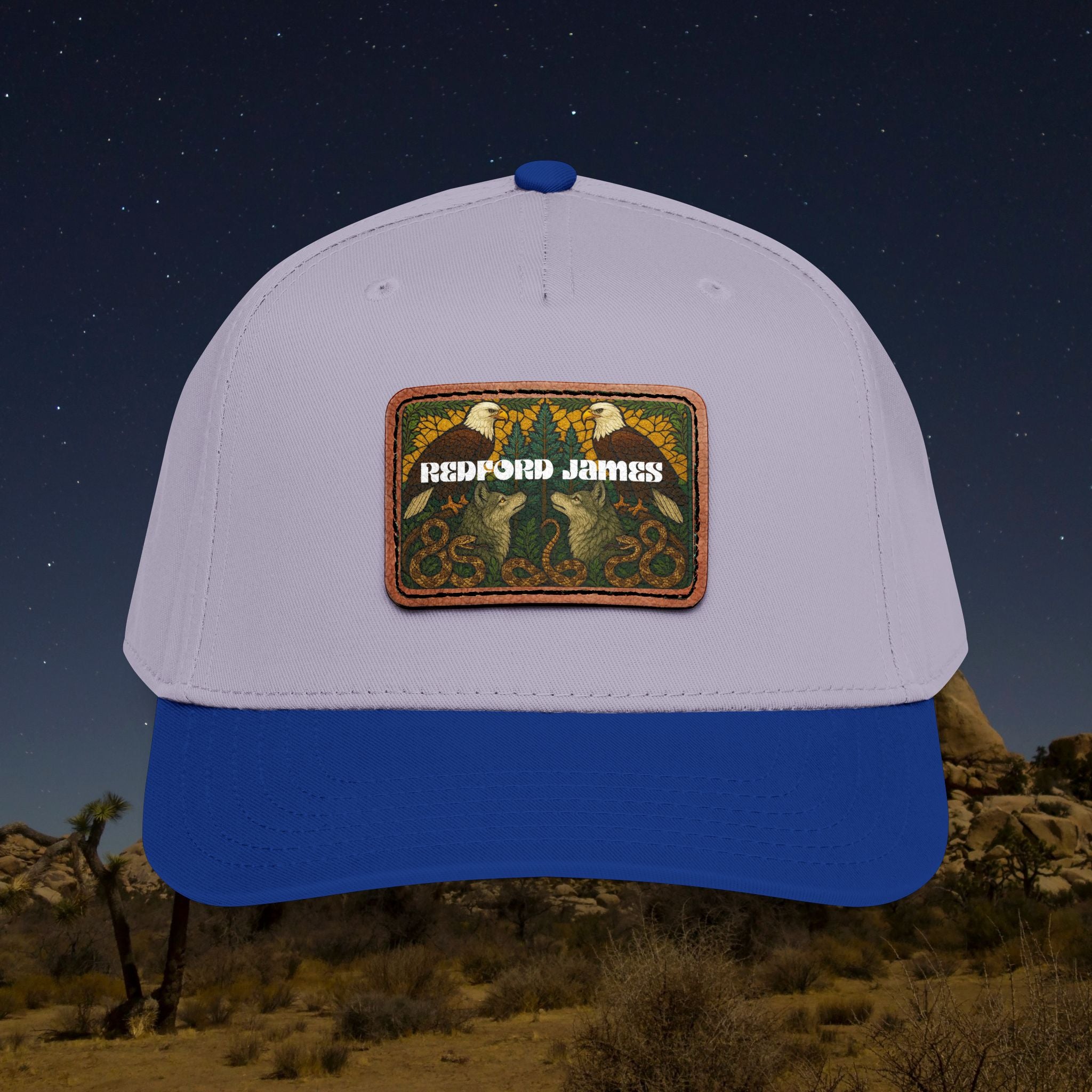 Redford James Mountain Man Leather Patch Hat