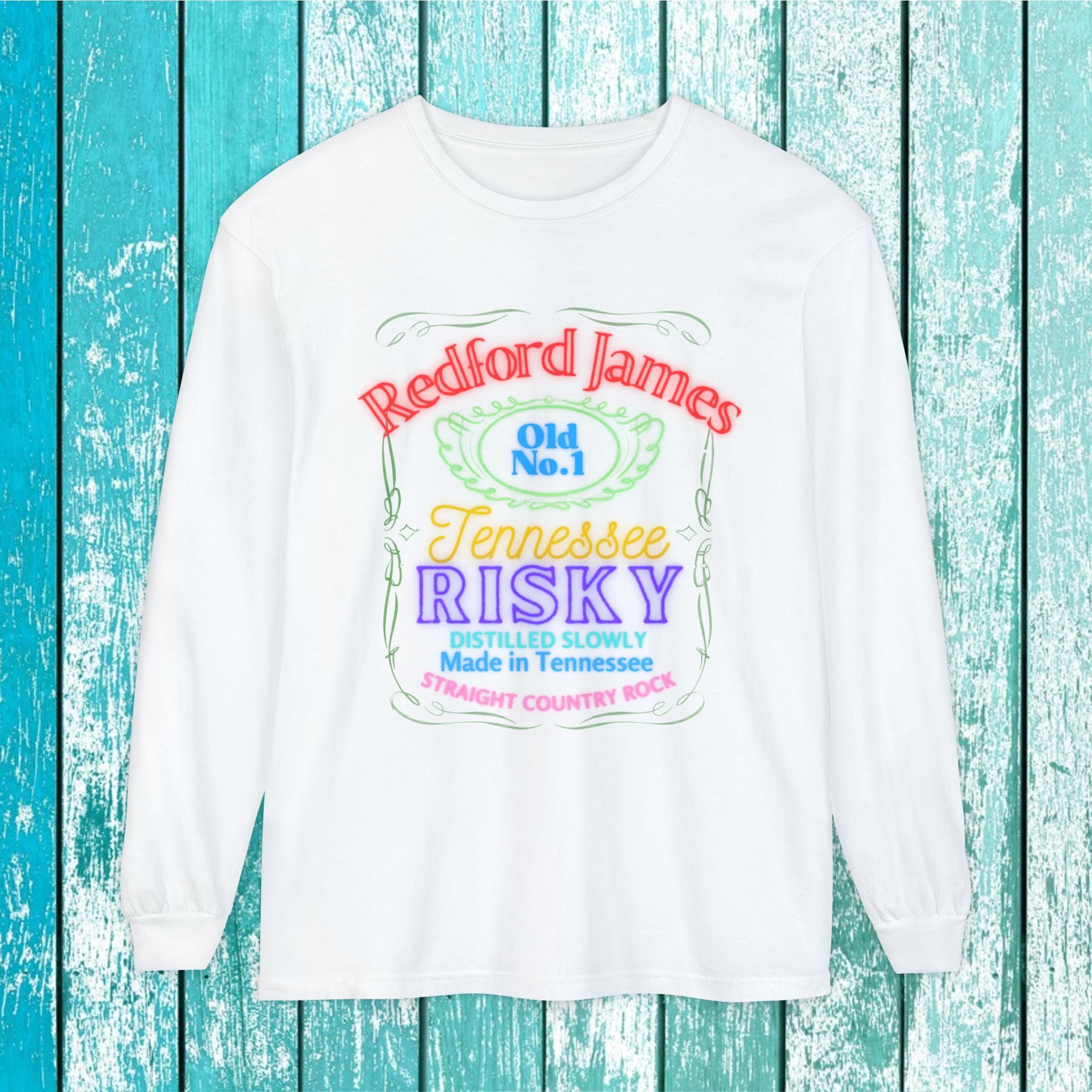 Redford James Tennessee Risky Neon Long Sleeve Shirt by Comfort Colors