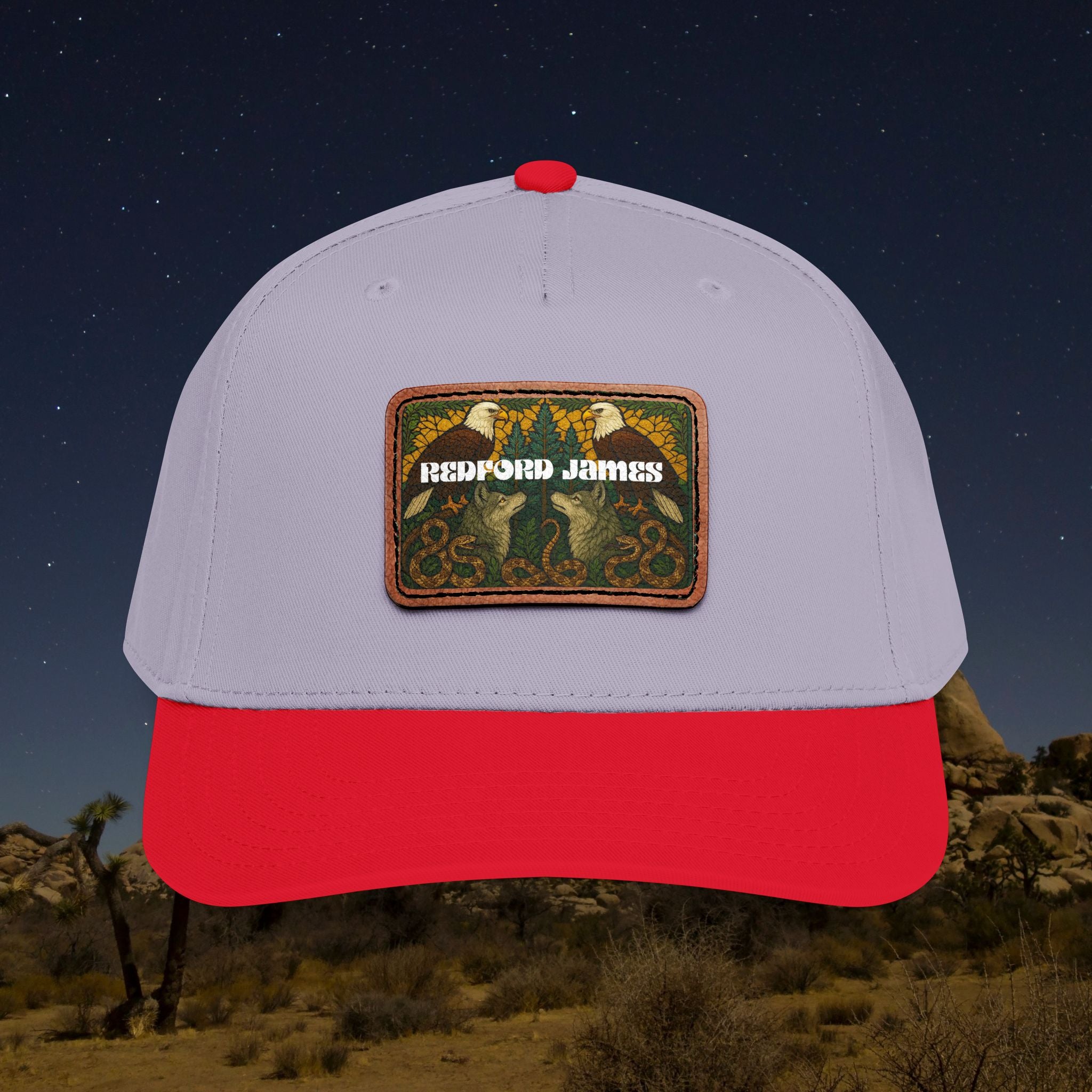 Redford James Mountain Man Leather Patch Hat