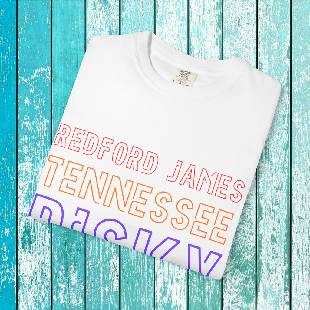 Redford James Tennessee Risky State Outline T-Shirt by Comfort Colors