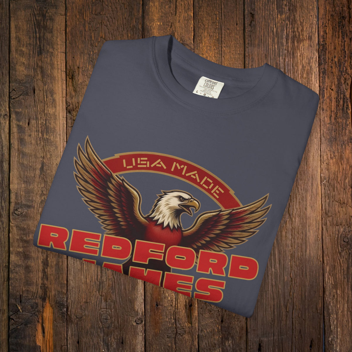 Redford James Crazy Lucky War Eagle T-shirt by Comfort Colors