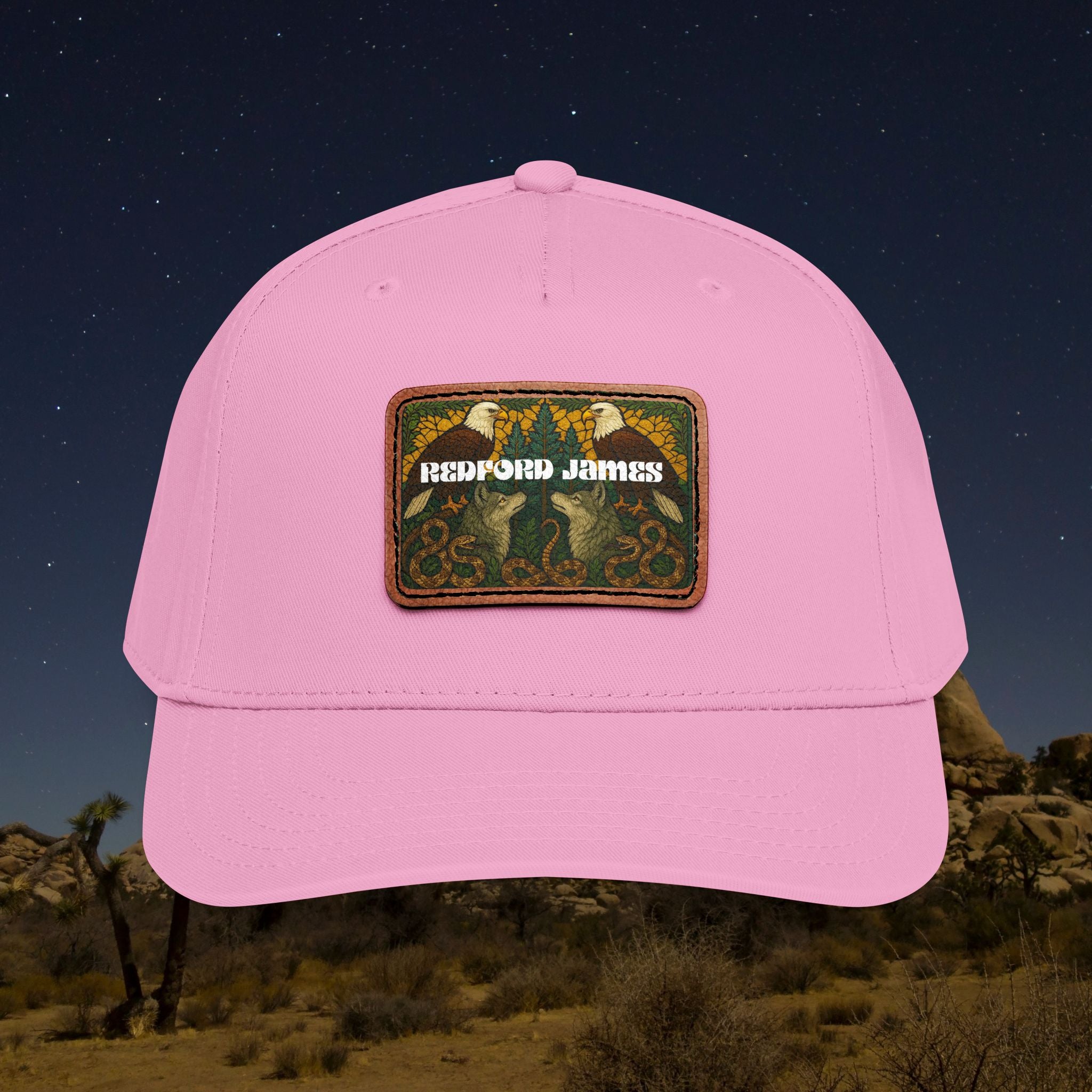 Redford James Mountain Man Leather Patch Hat