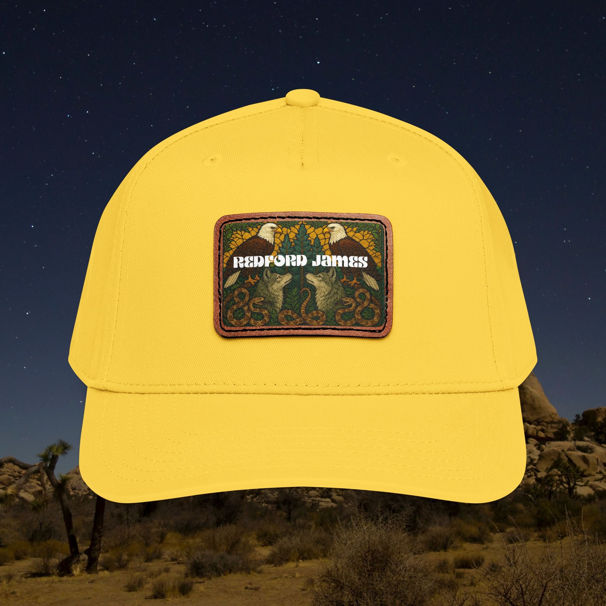 Redford James Mountain Man Leather Patch Hat