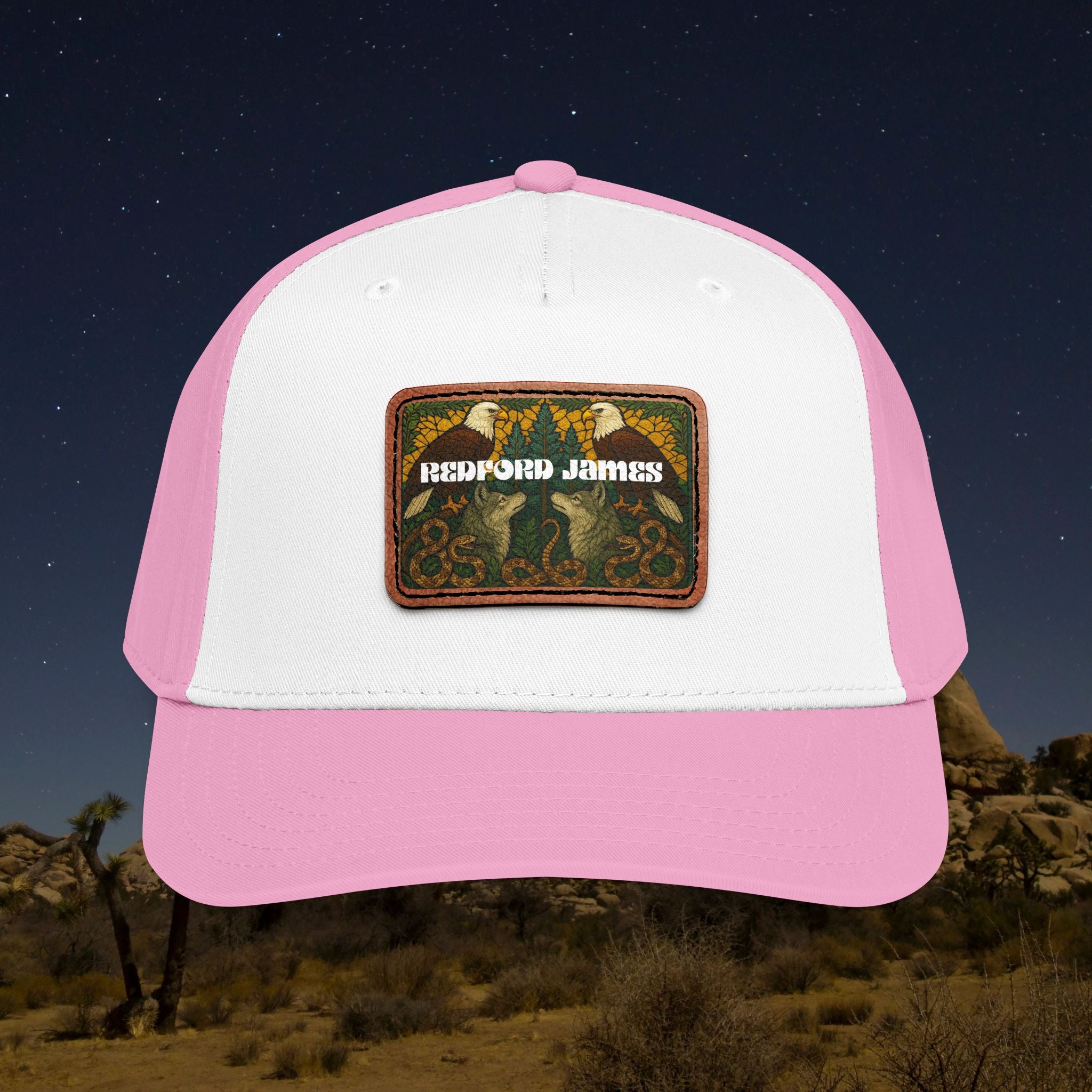 Redford James Mountain Man Leather Patch Hat