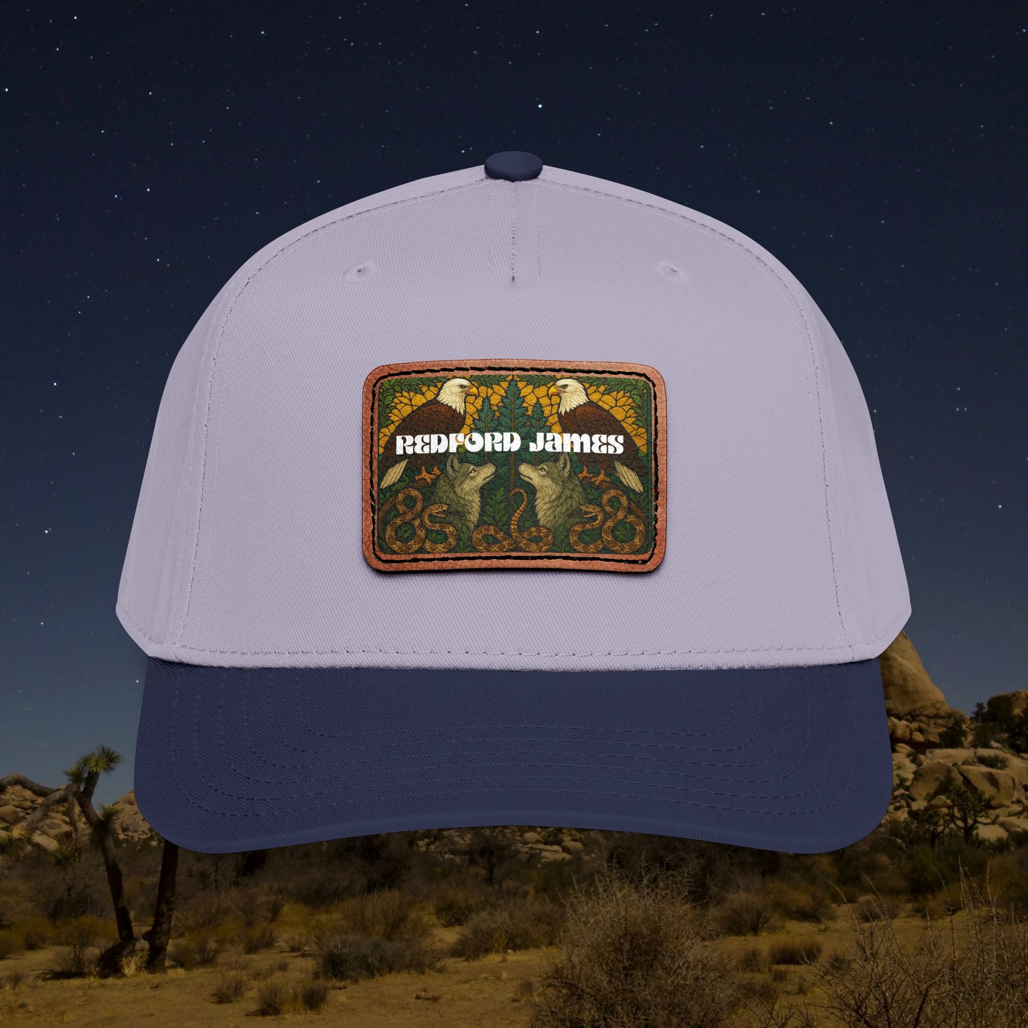 Redford James Mountain Man Leather Patch Hat