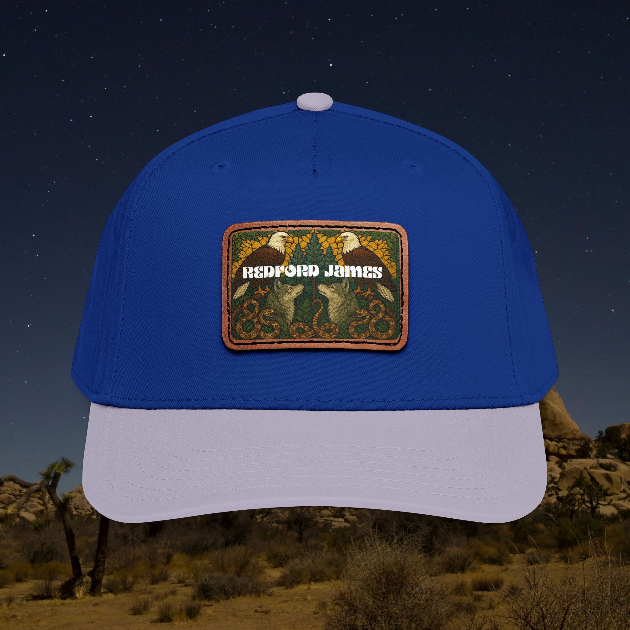 Redford James Mountain Man Leather Patch Hat
