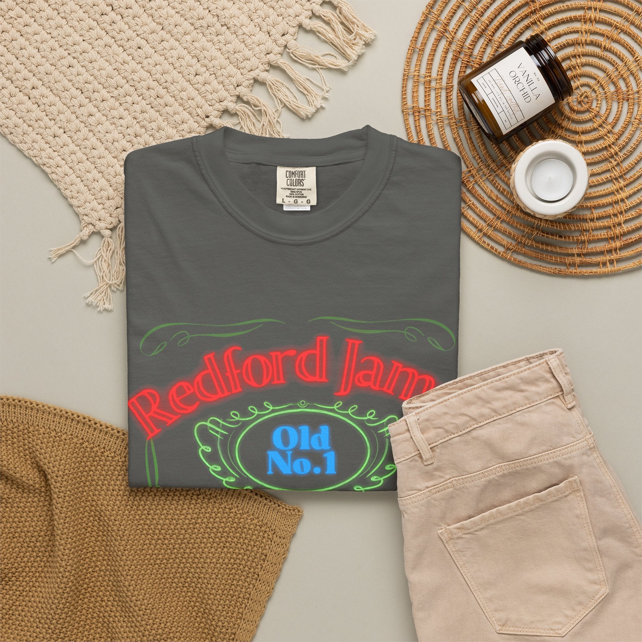 Redford James Tennessee Risky Neon Bar Sign T-shirt by Comfort Colors