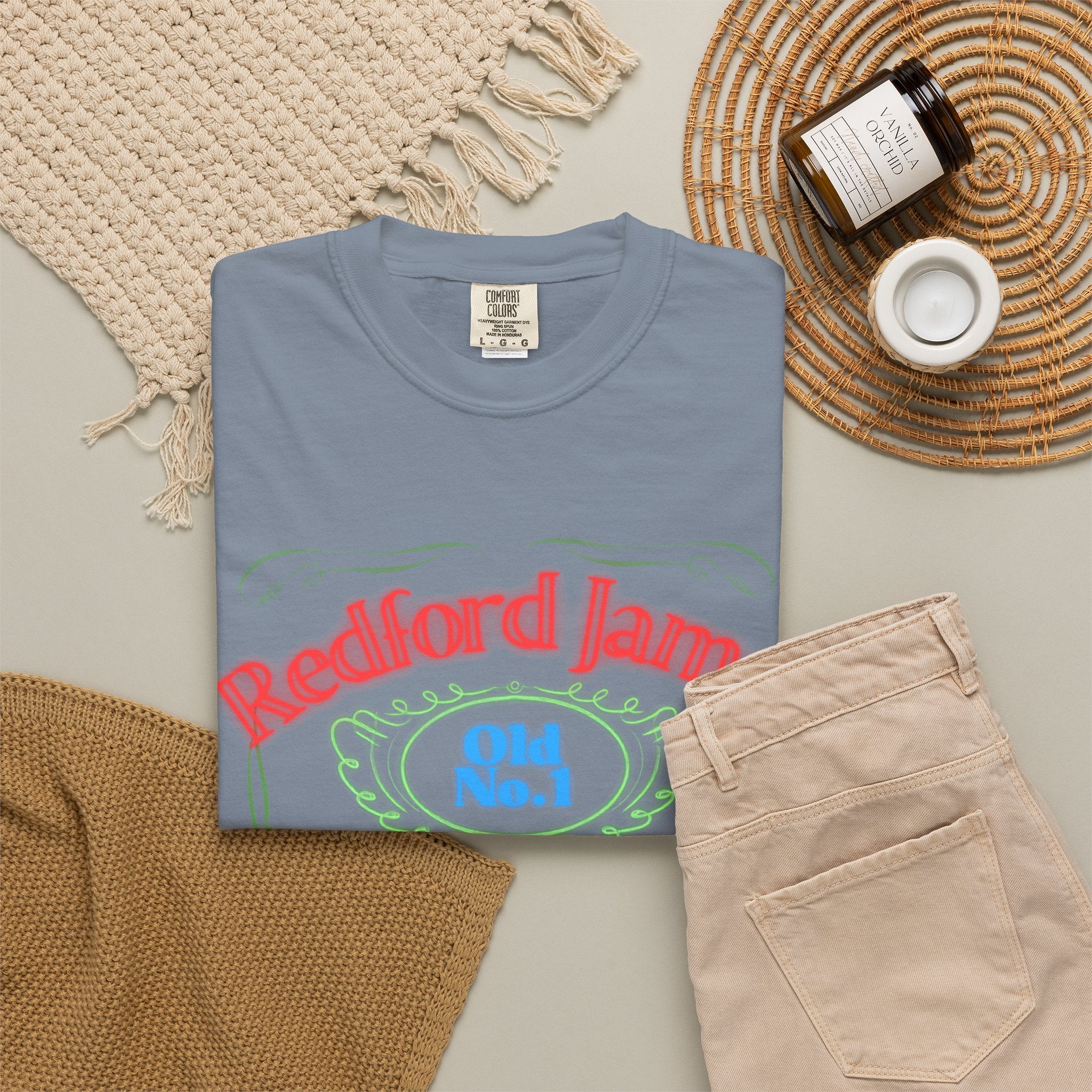 Redford James Tennessee Risky Neon Bar Sign T-shirt by Comfort Colors