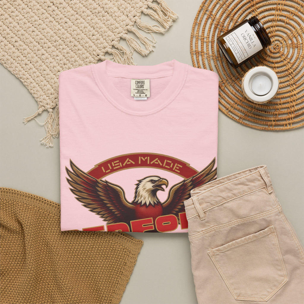 Redford James Crazy Lucky War Eagle T-shirt by Comfort Colors