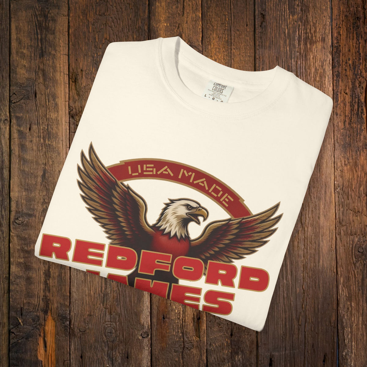Redford James Crazy Lucky War Eagle T-shirt by Comfort Colors