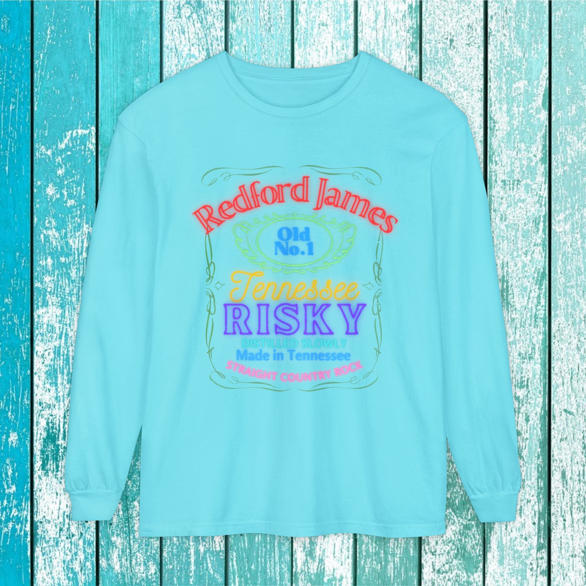 Redford James Tennessee Risky Neon Long Sleeve Shirt by Comfort Colors