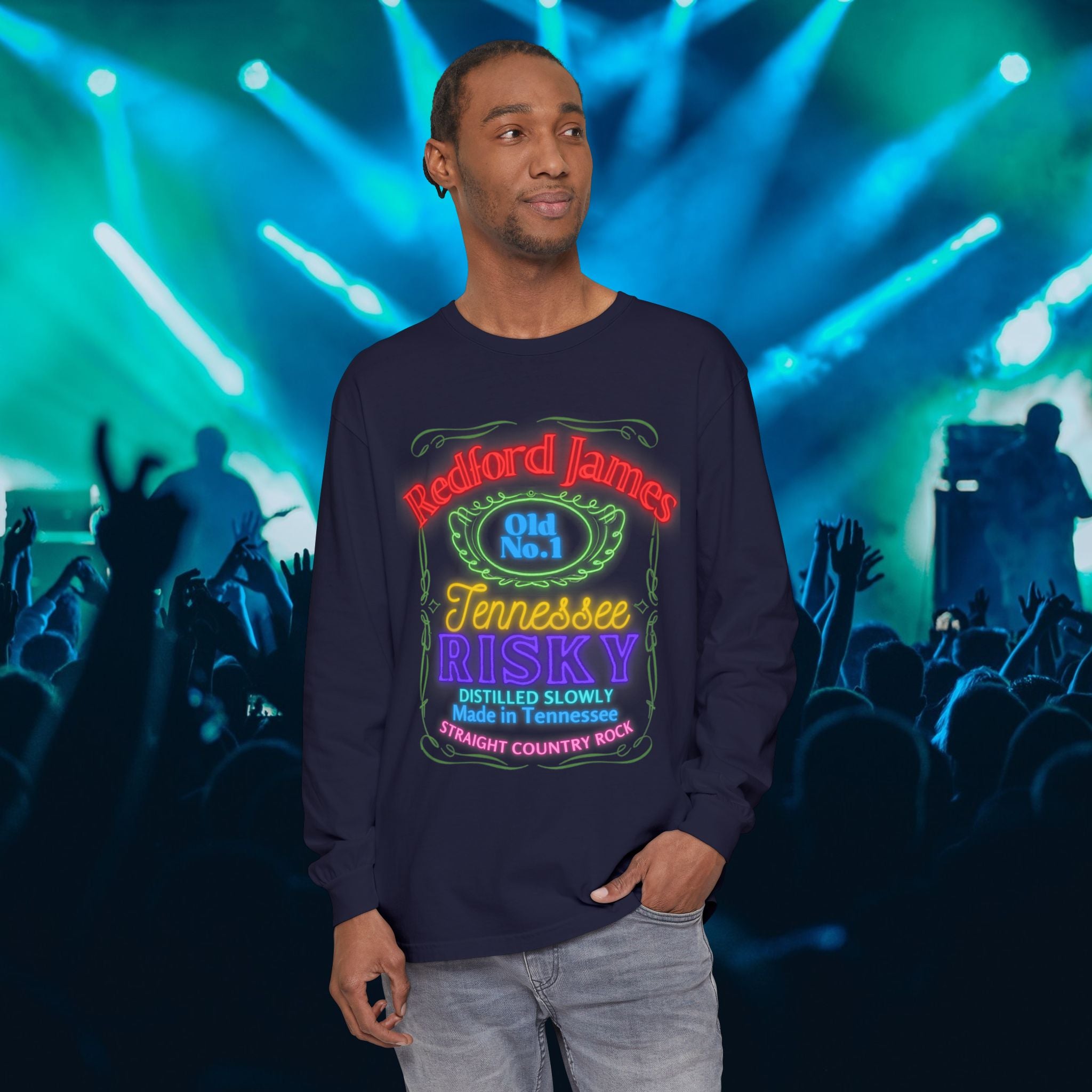 Redford James Tennessee Risky Neon Long Sleeve Shirt by Comfort Colors