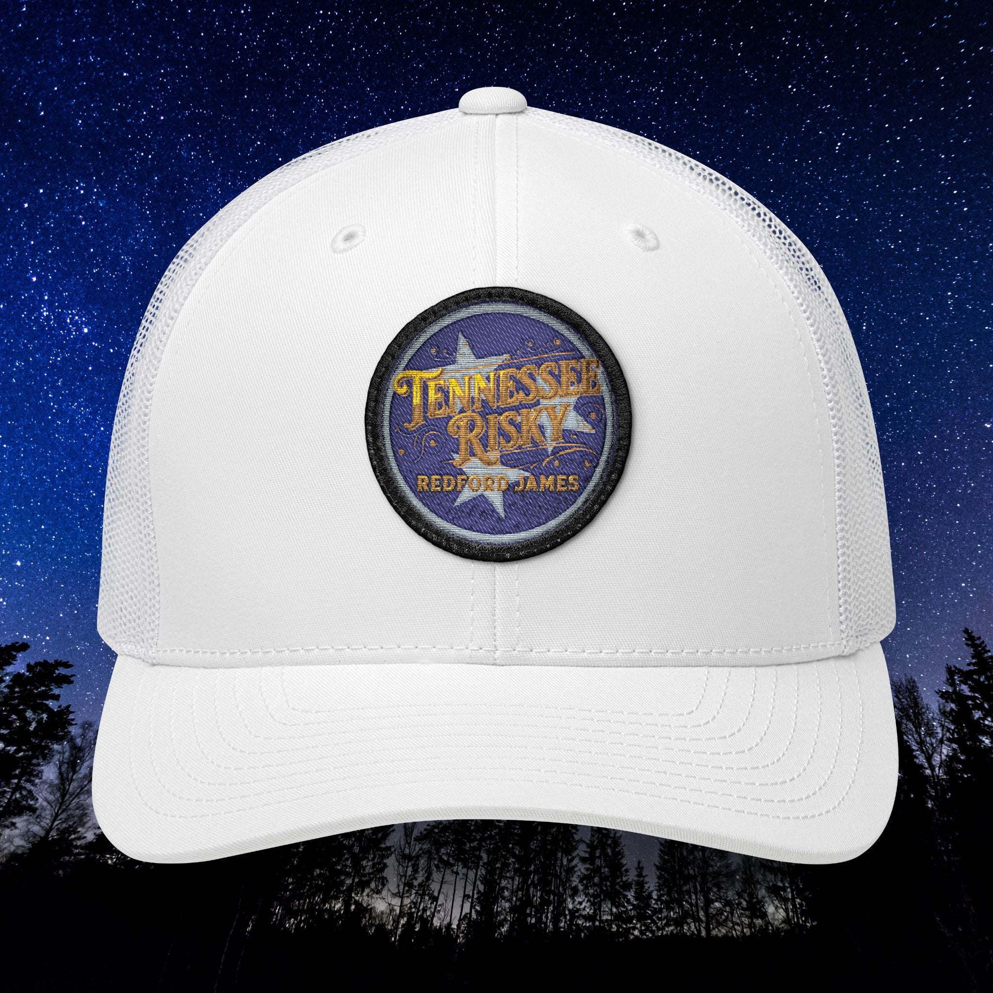 Redford James Embroidered Tennessee Risky Patch Trucker Cap