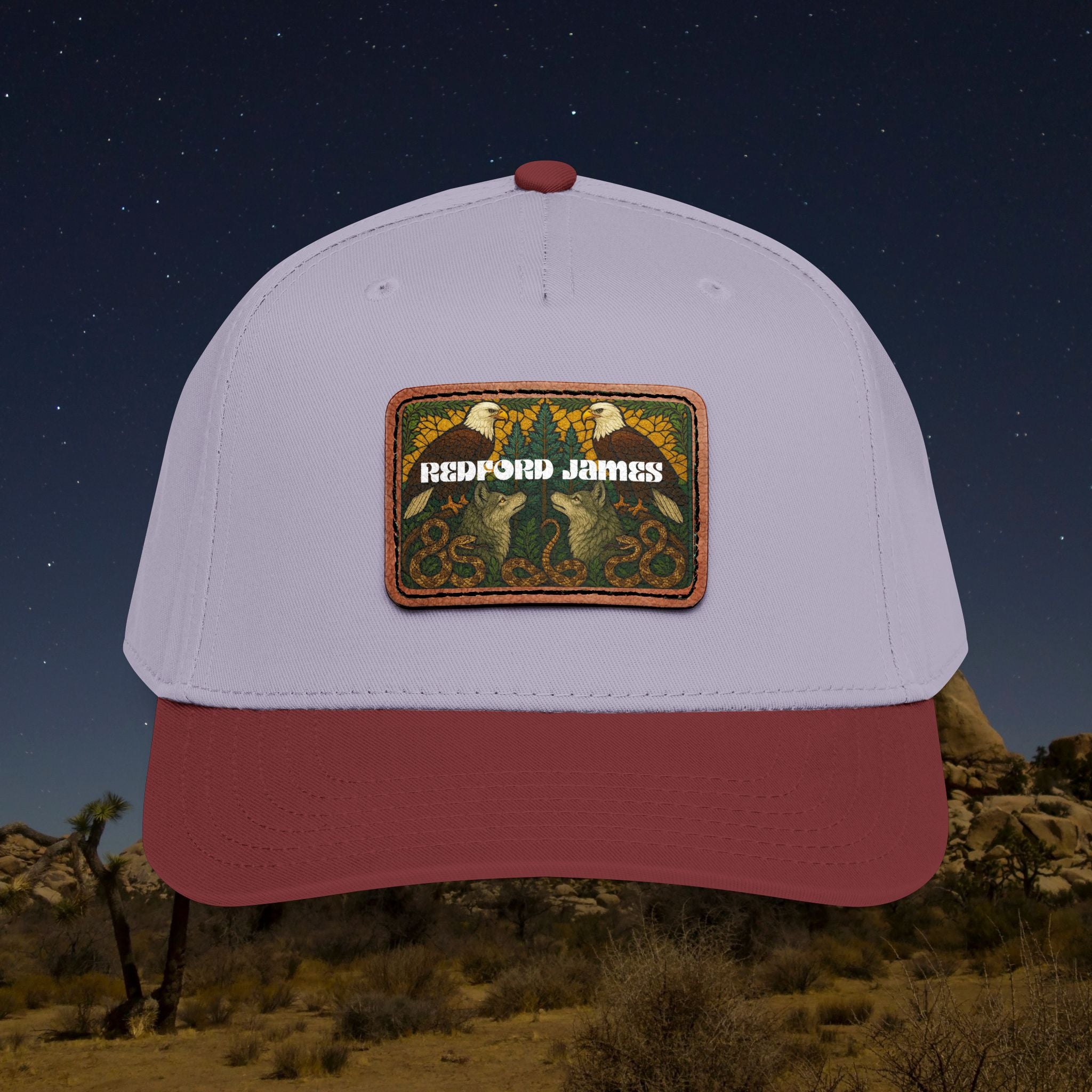 Redford James Mountain Man Leather Patch Hat