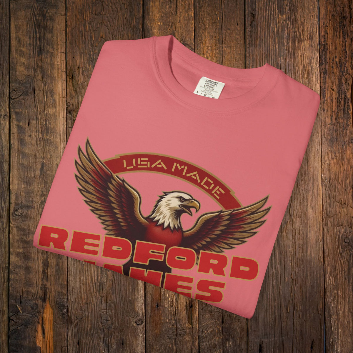 Redford James Crazy Lucky War Eagle T-shirt by Comfort Colors