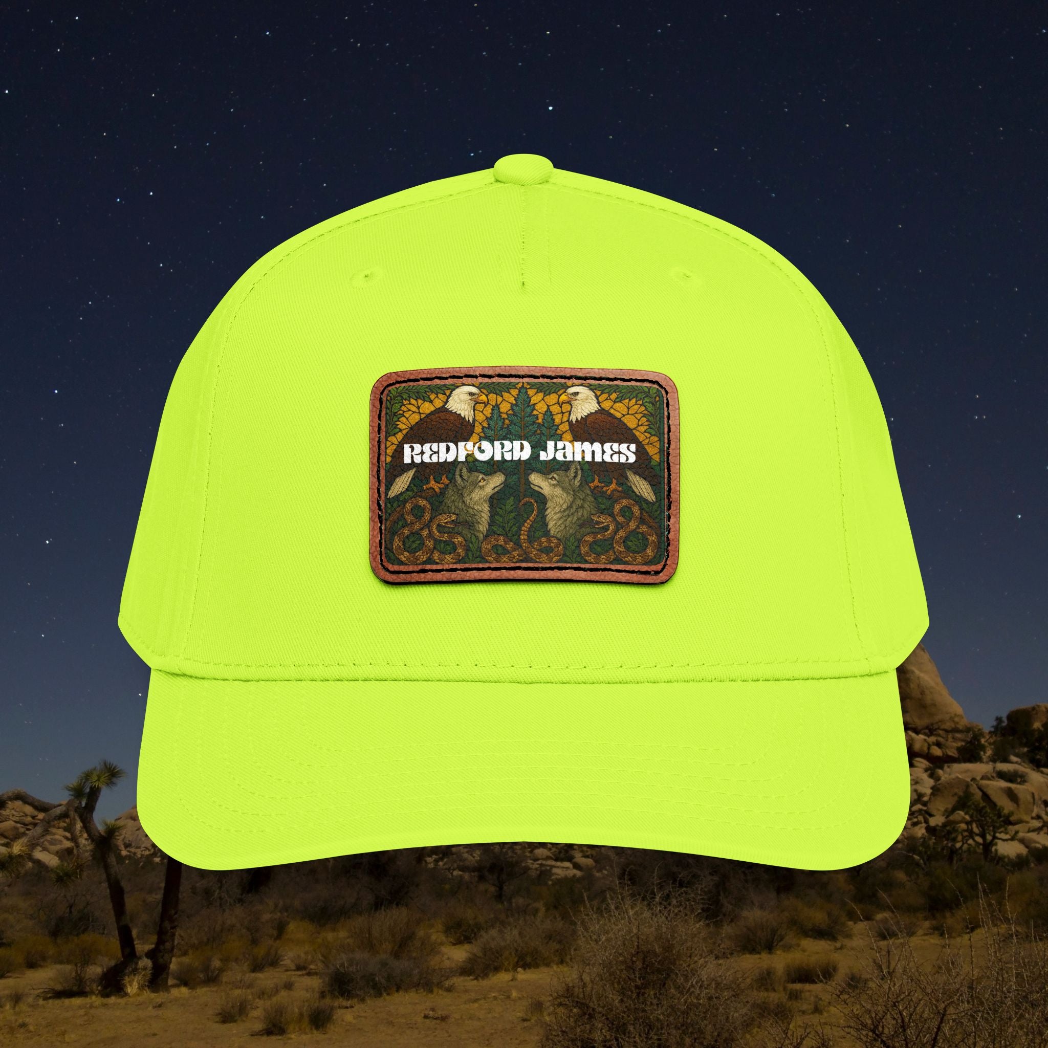 Redford James Mountain Man Leather Patch Hat