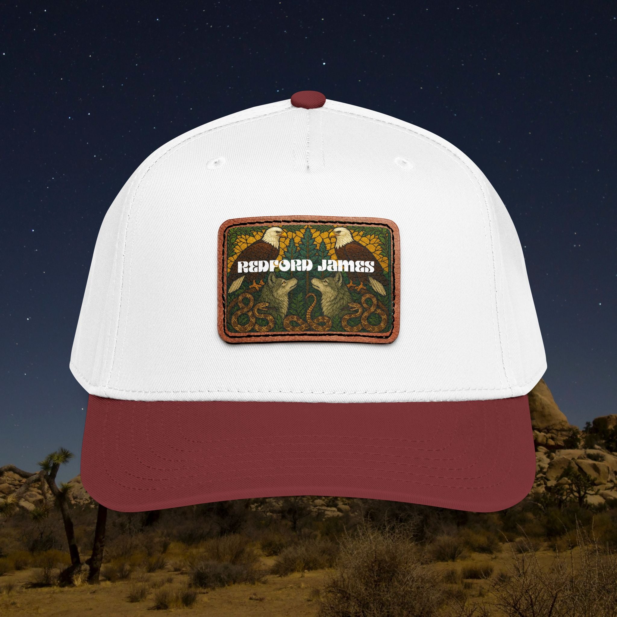 Redford James Mountain Man Leather Patch Hat
