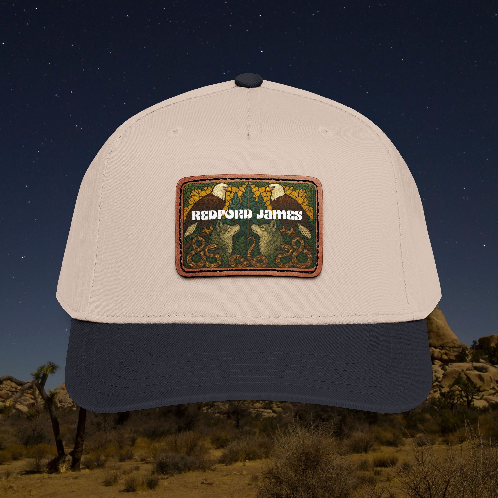 Redford James Mountain Man Leather Patch Hat