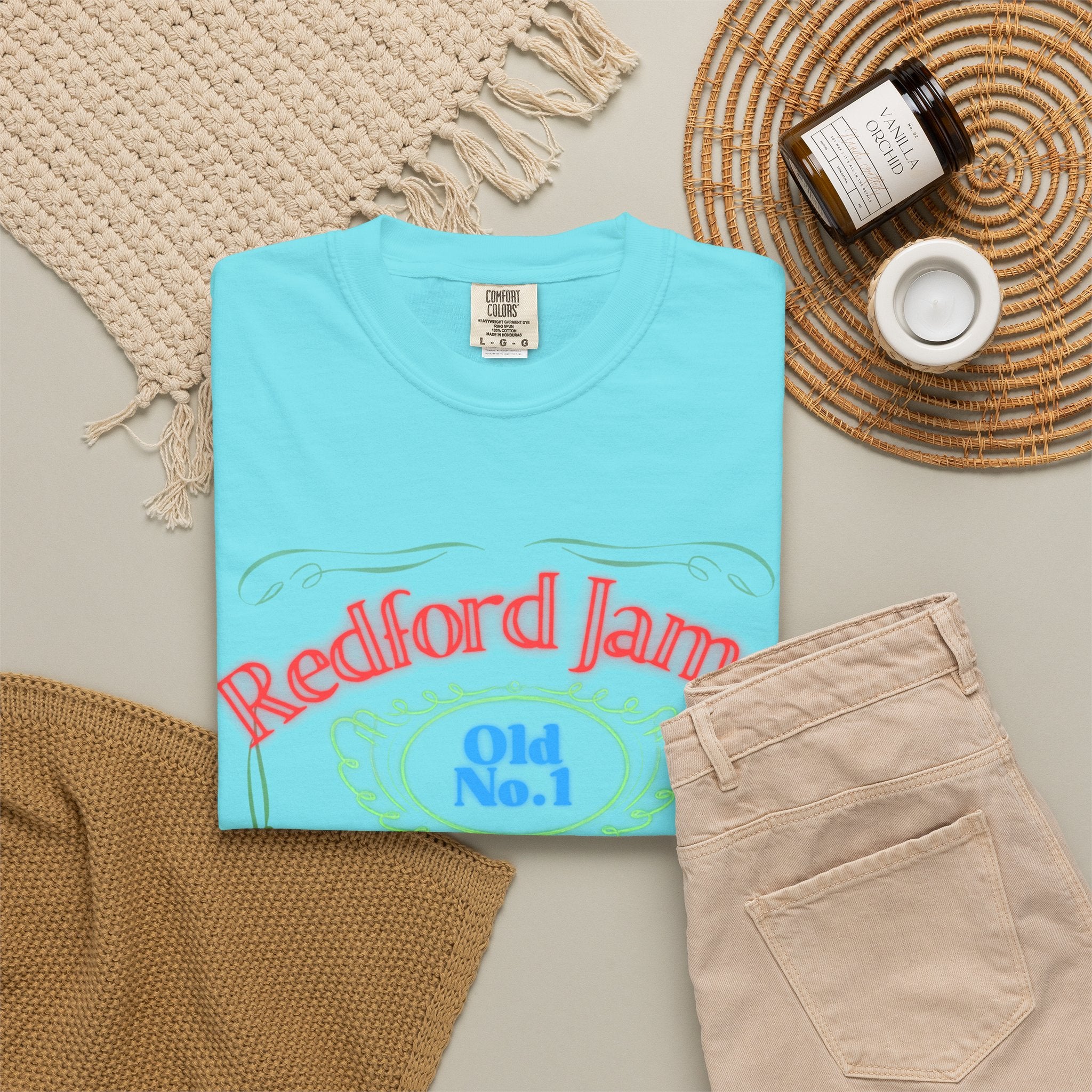 Redford James Tennessee Risky Neon Bar Sign T-shirt by Comfort Colors