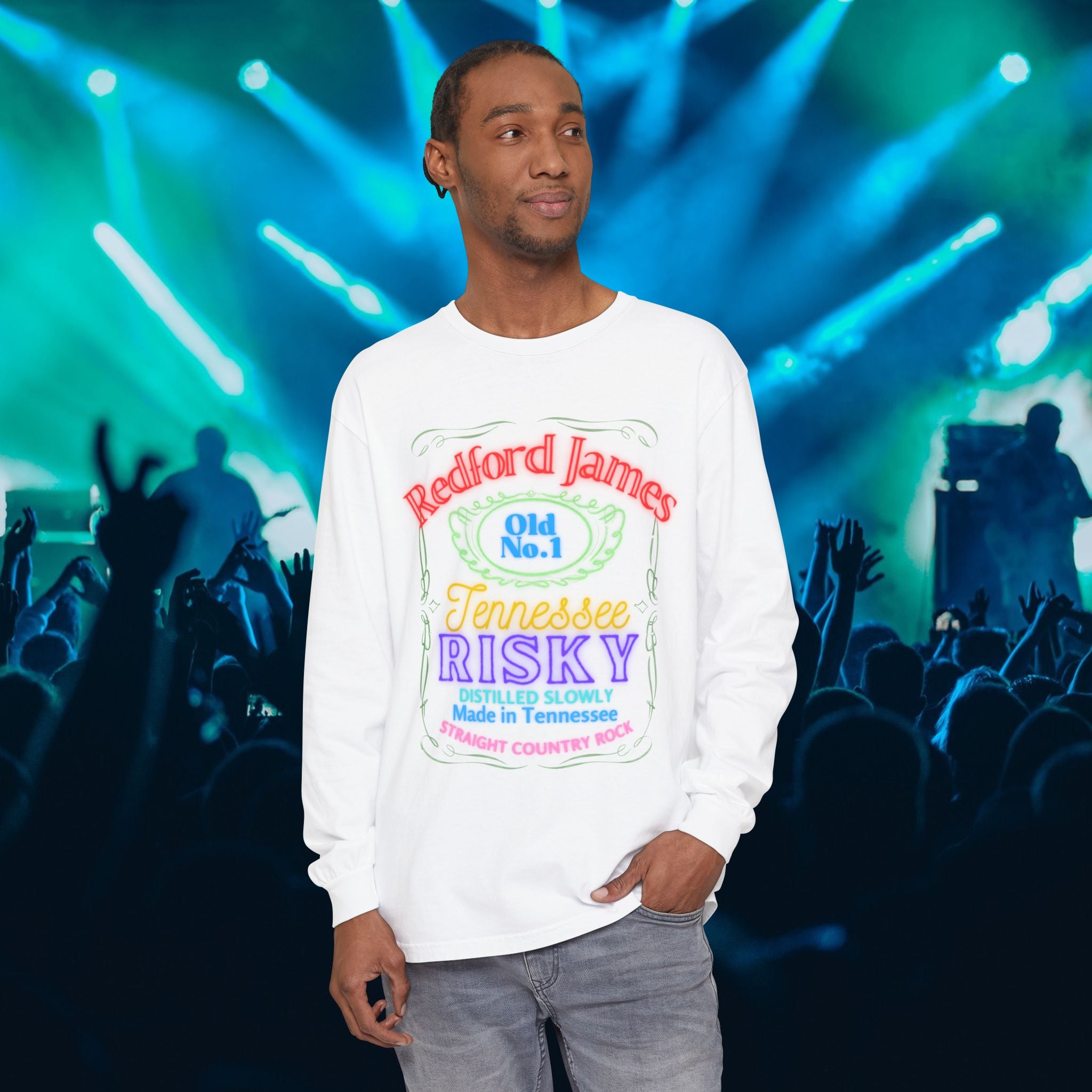 Redford James Tennessee Risky Neon Long Sleeve Shirt by Comfort Colors