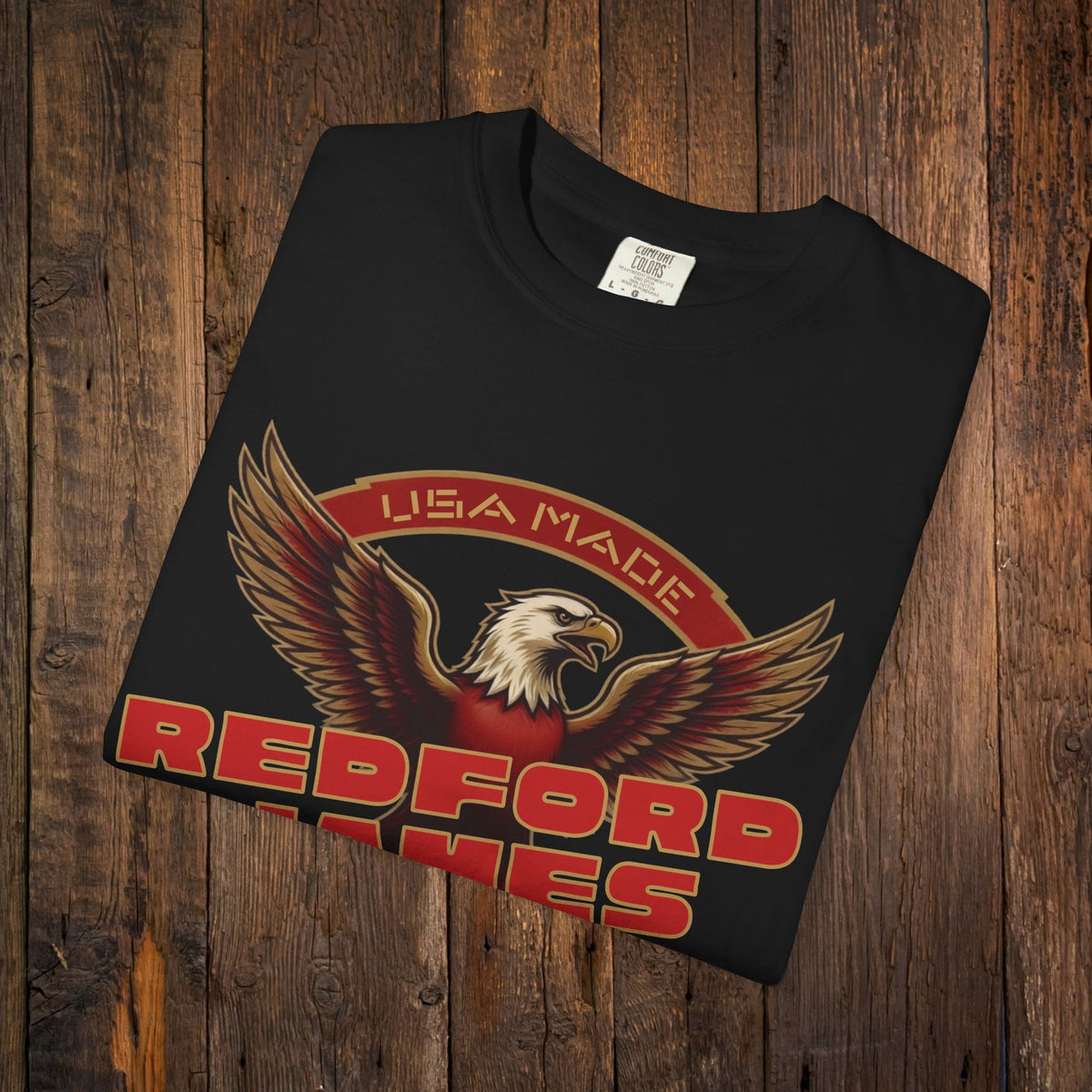 Redford James Crazy Lucky War Eagle T-shirt by Comfort Colors