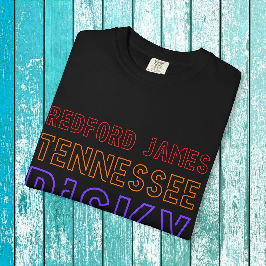 Redford James Tennessee Risky State Outline T-Shirt by Comfort Colors