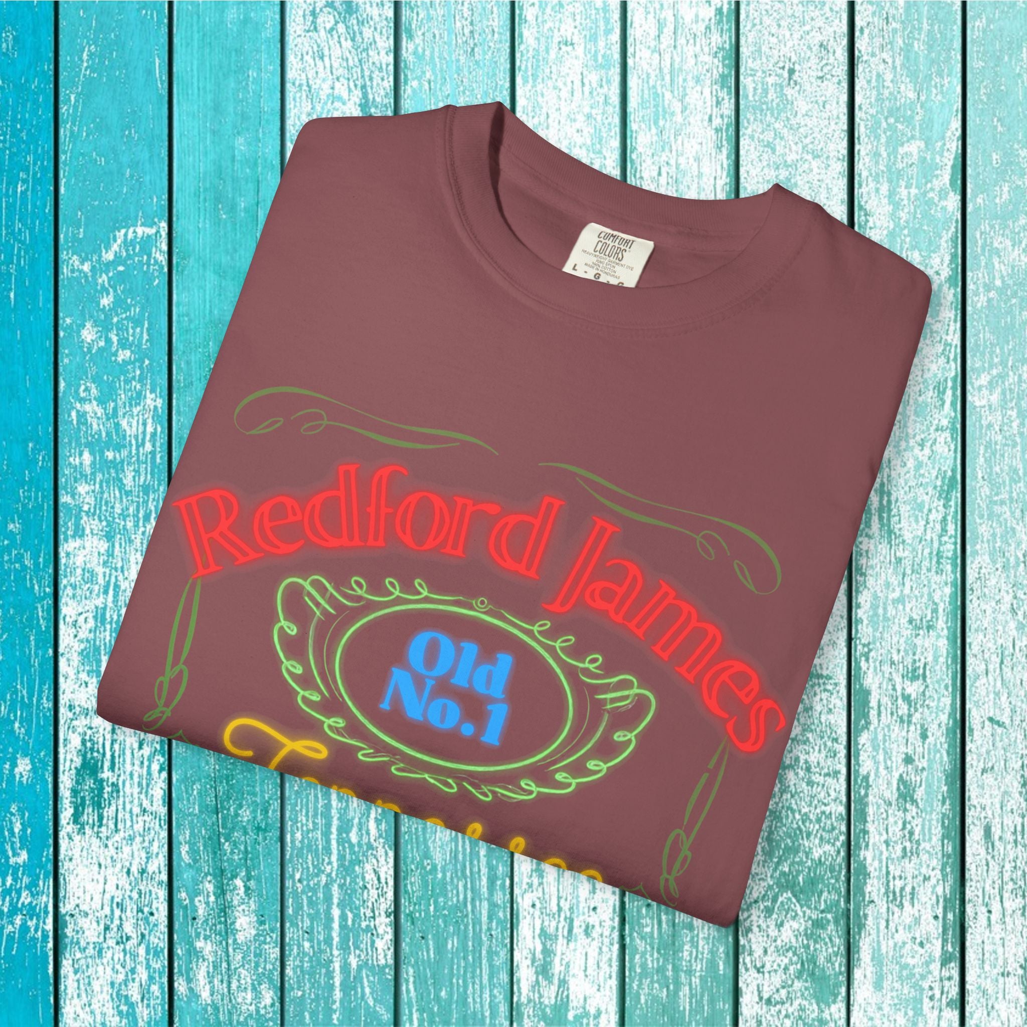 Redford James Tennessee Risky Neon Bar Sign T-shirt by Comfort Colors