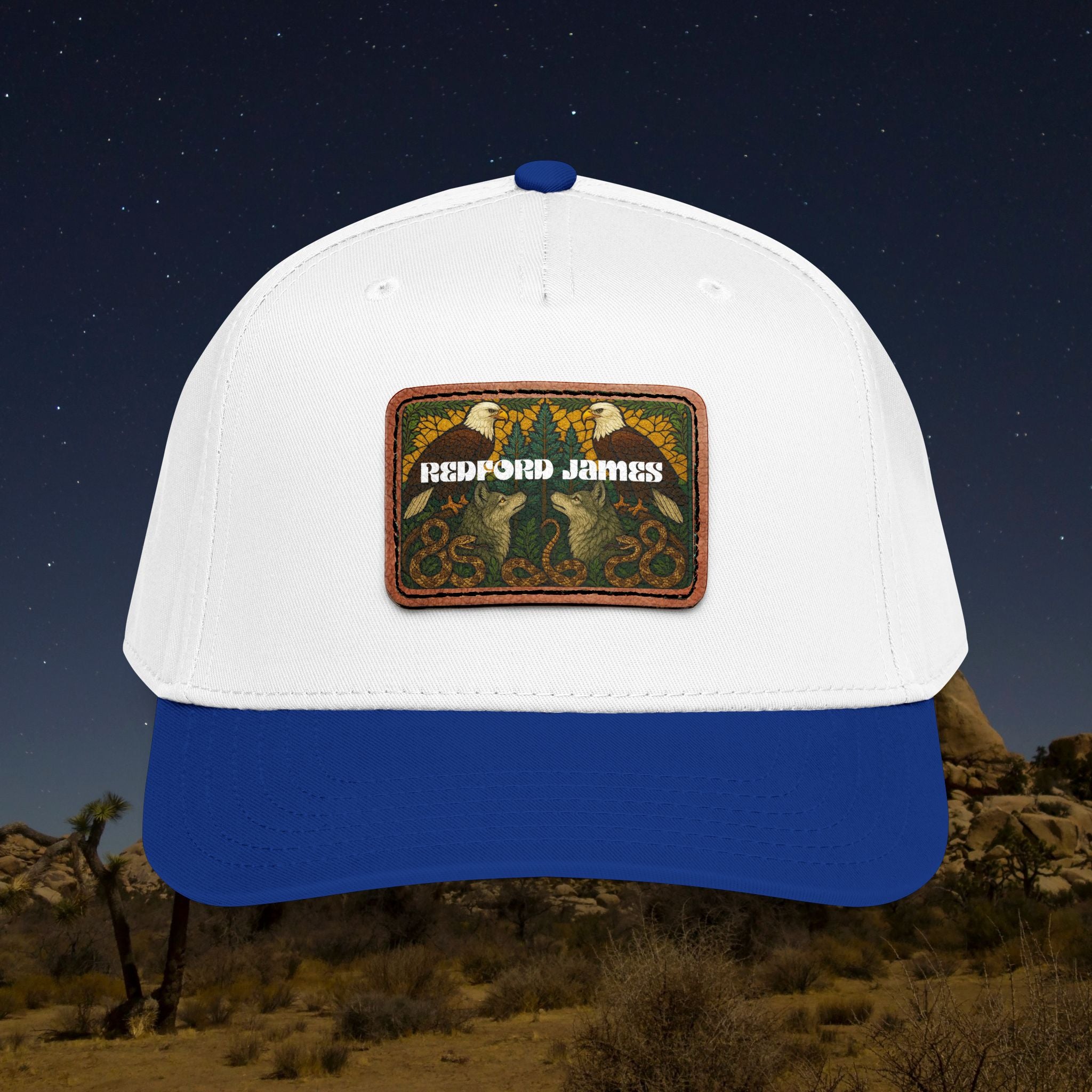 Redford James Mountain Man Leather Patch Hat