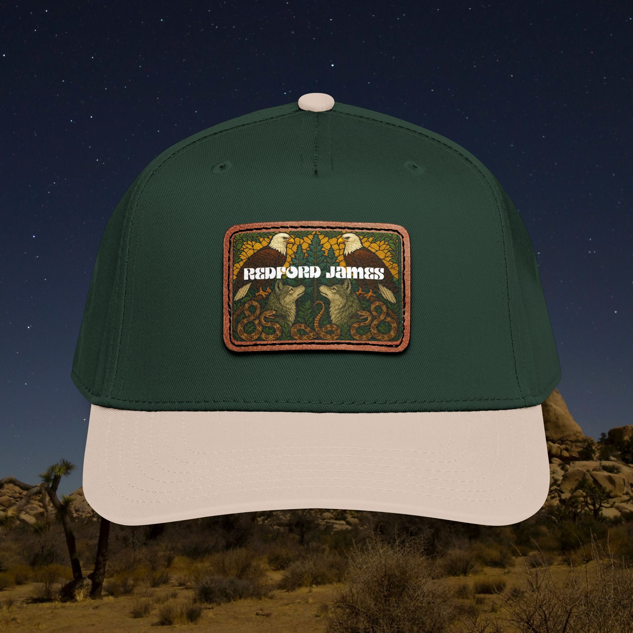 Redford James Mountain Man Leather Patch Hat