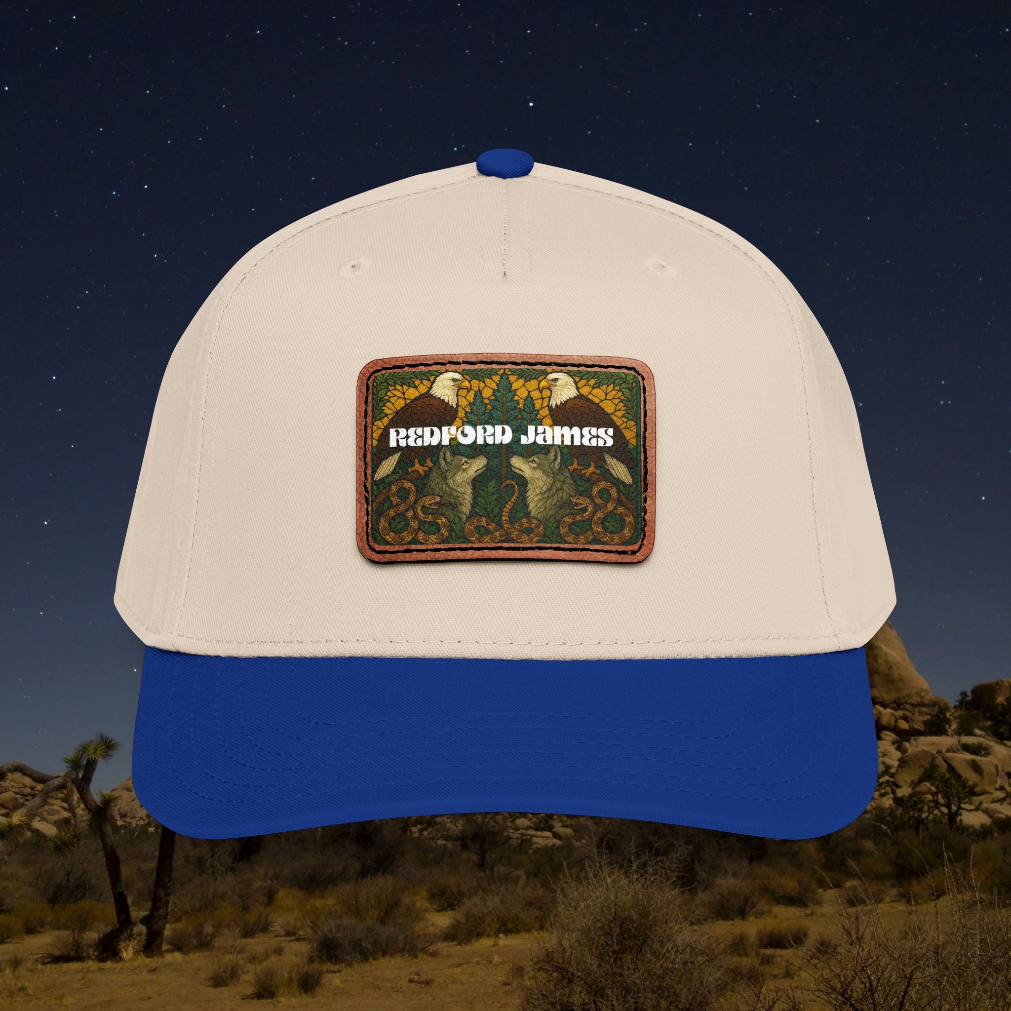 Redford James Mountain Man Leather Patch Hat