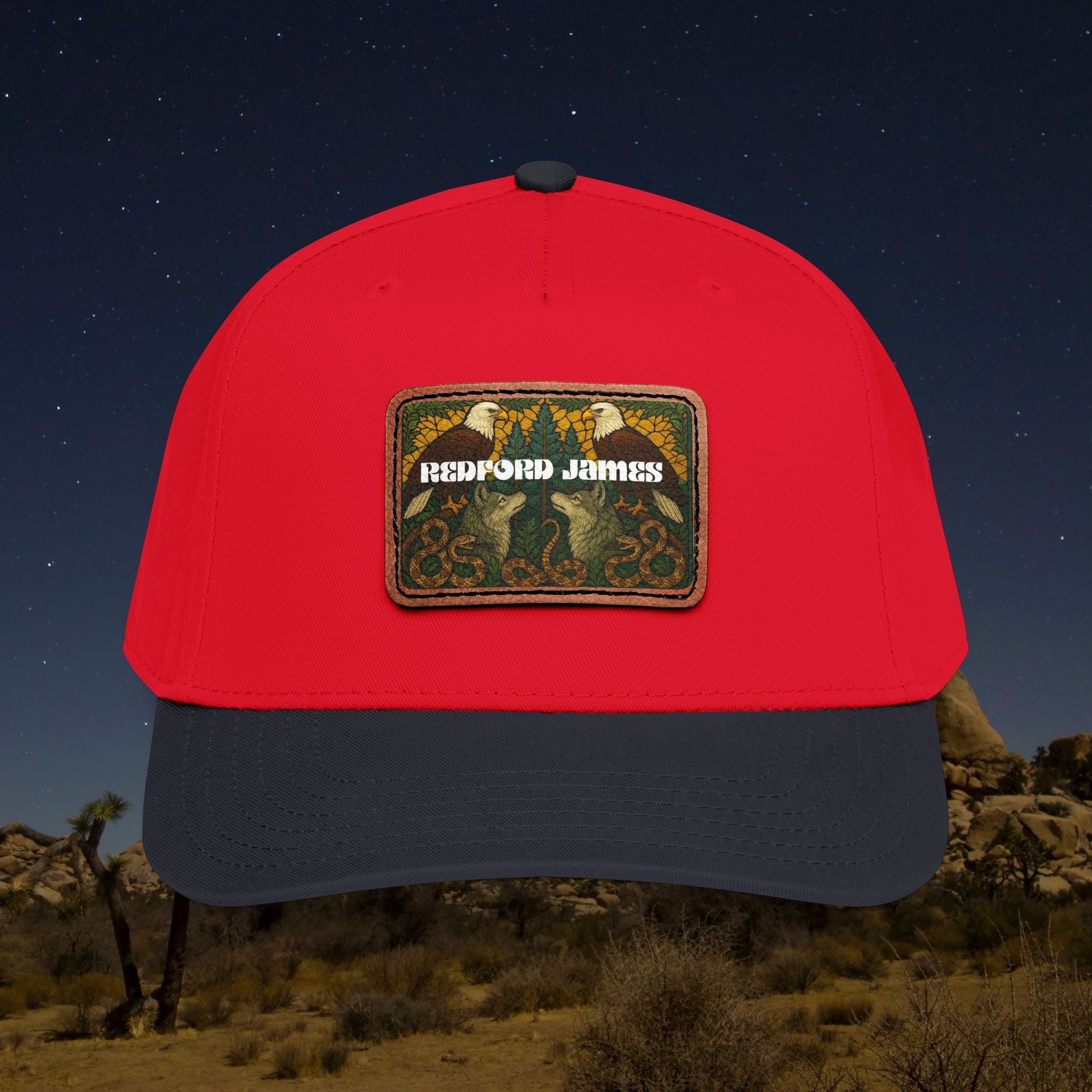 Redford James Mountain Man Leather Patch Hat