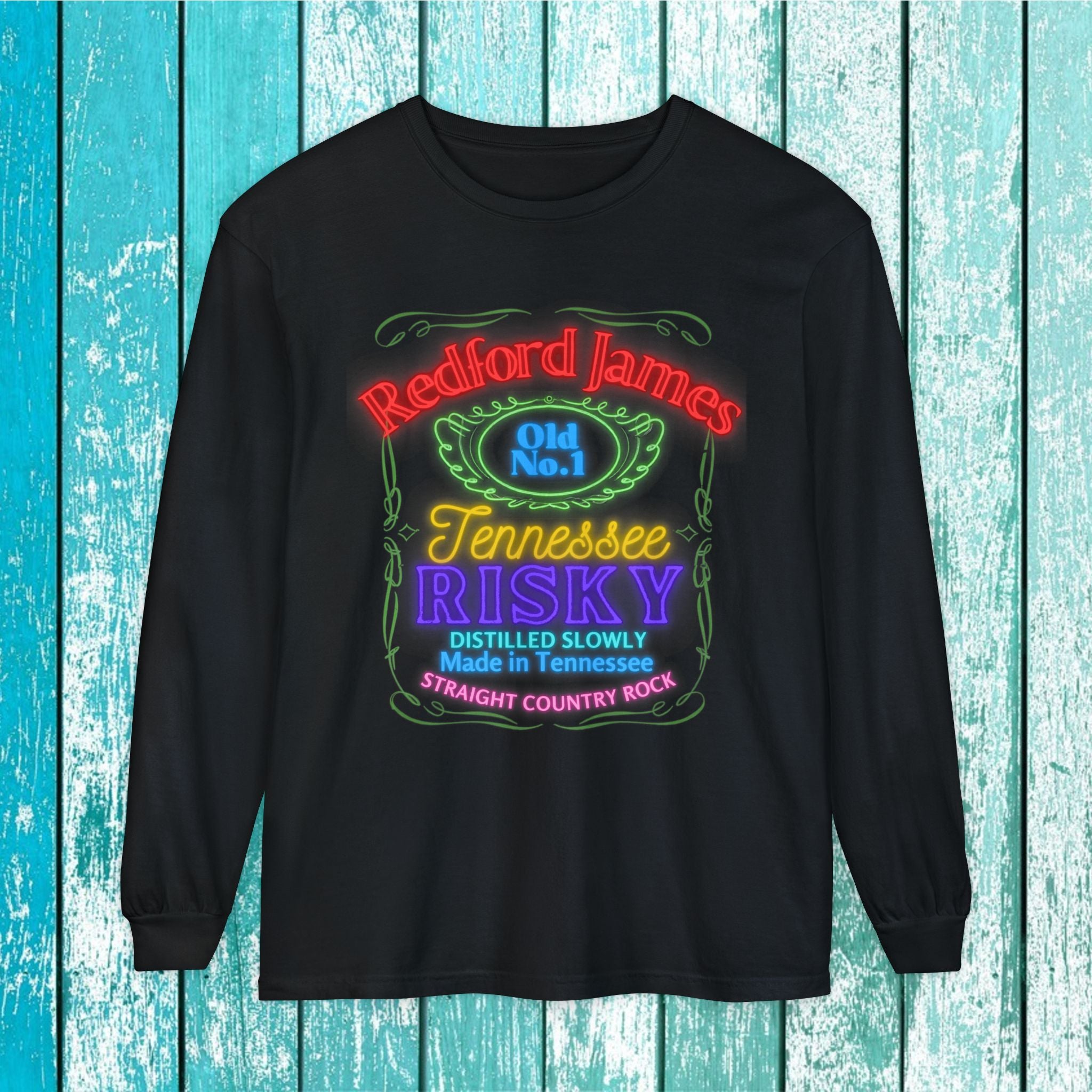 Redford James Tennessee Risky Neon Long Sleeve Shirt by Comfort Colors