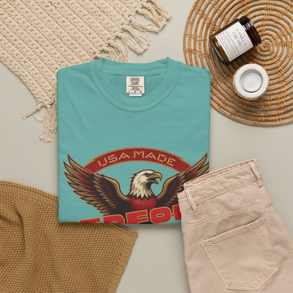 Redford James Crazy Lucky War Eagle T-shirt by Comfort Colors