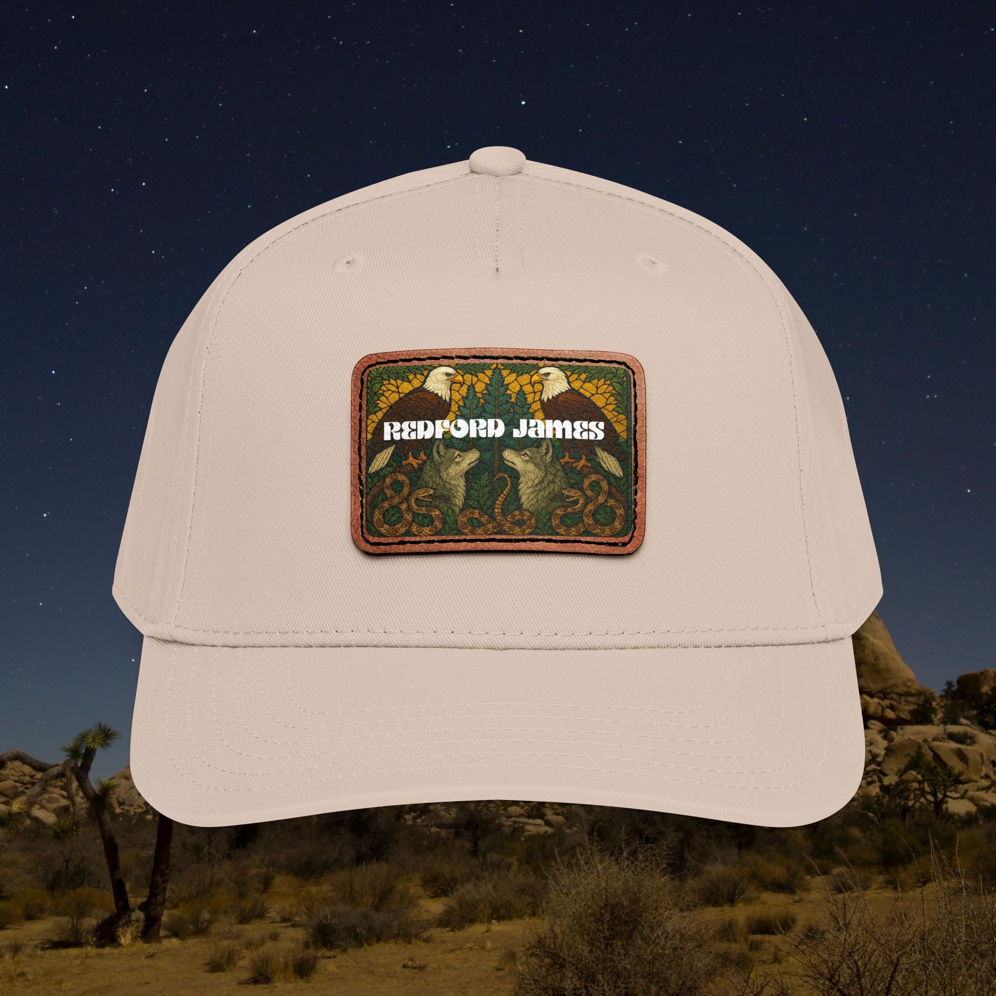 Redford James Mountain Man Leather Patch Hat