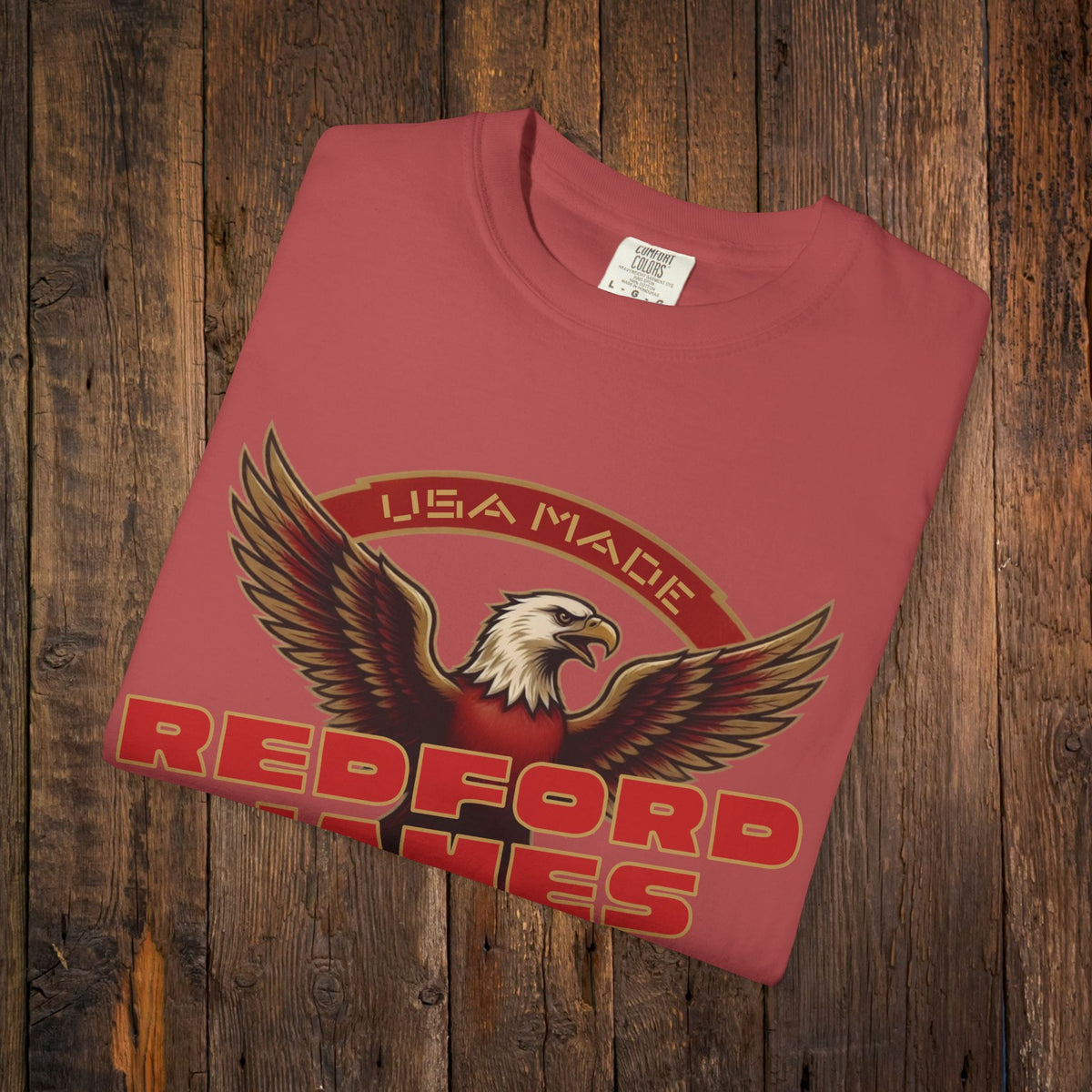 Redford James Crazy Lucky War Eagle T-shirt by Comfort Colors