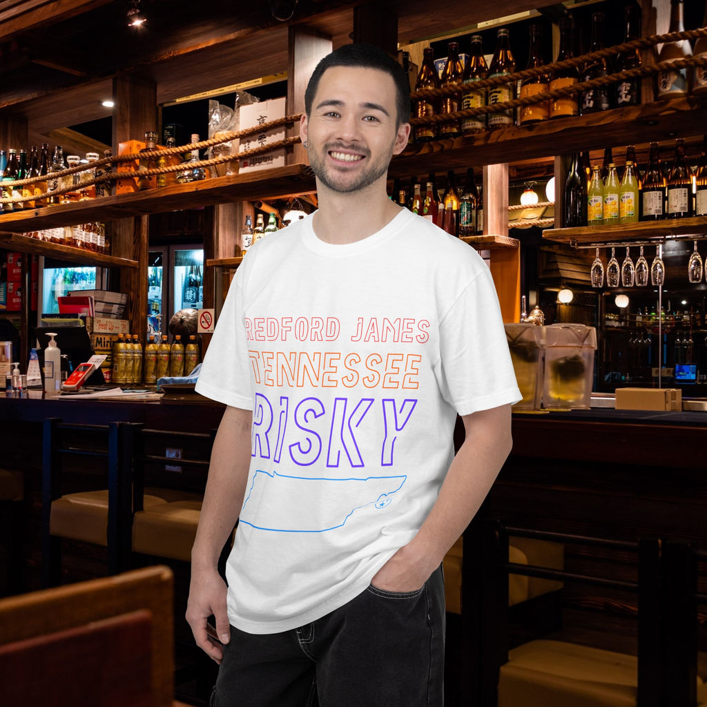 Redford James Tennessee Risky State Outline T-Shirt by Comfort Colors