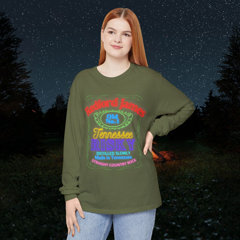 Redford James Tennessee Risky Neon Long Sleeve Shirt by Comfort Colors