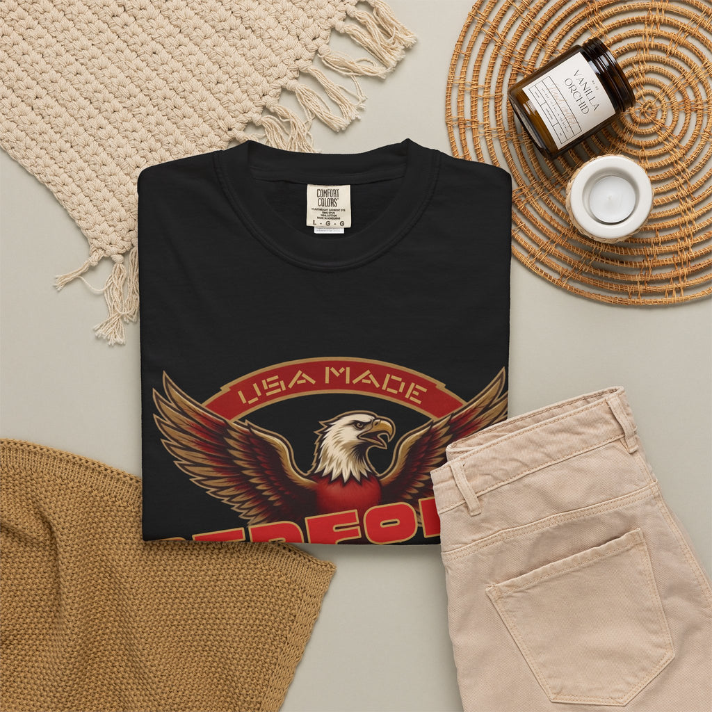 Redford James Crazy Lucky War Eagle T-shirt by Comfort Colors