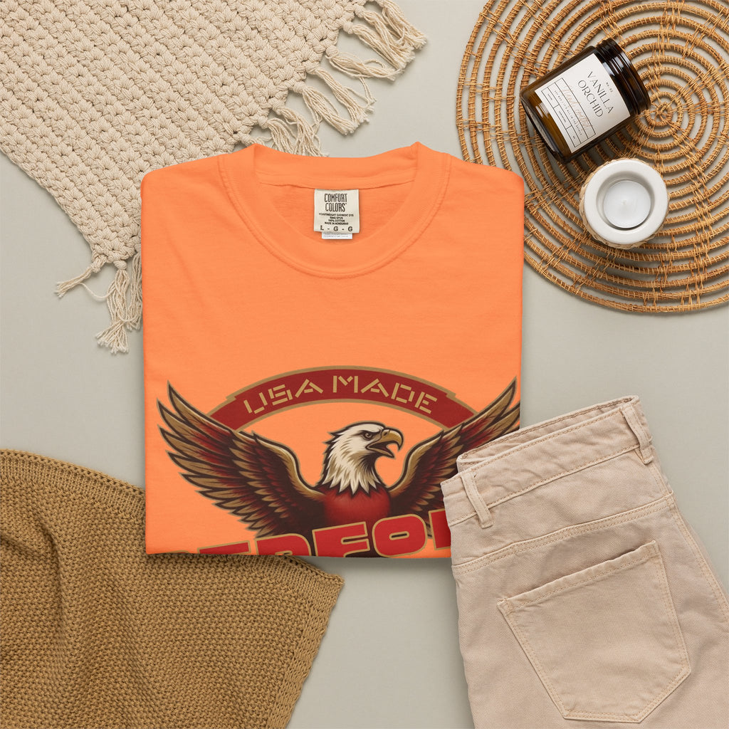 Redford James Crazy Lucky War Eagle T-shirt by Comfort Colors
